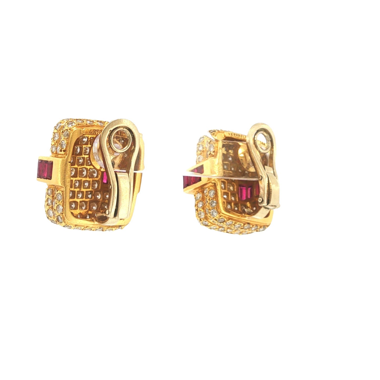 Charles Krypell 18K Gold Ear Clips