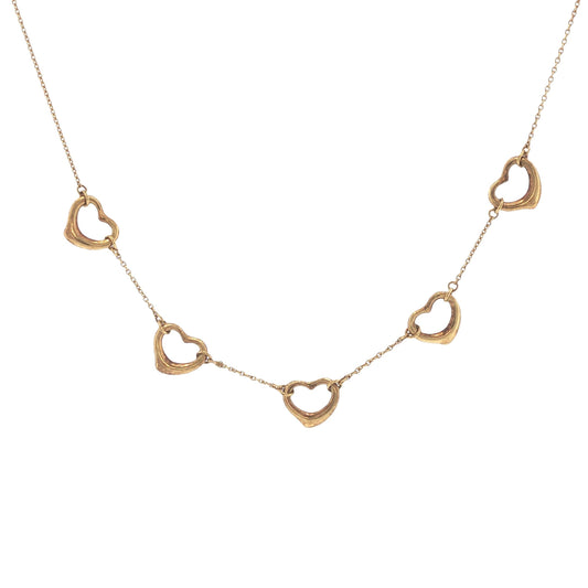 Tiffany & Co. 18K Gold Peretti Petite Open Heart Necklace