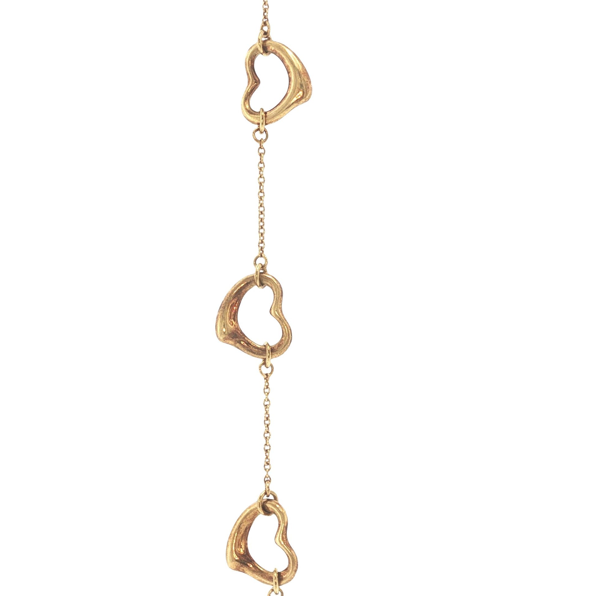 Tiffany & Co. 18K Gold Peretti Petite Open Heart Necklace