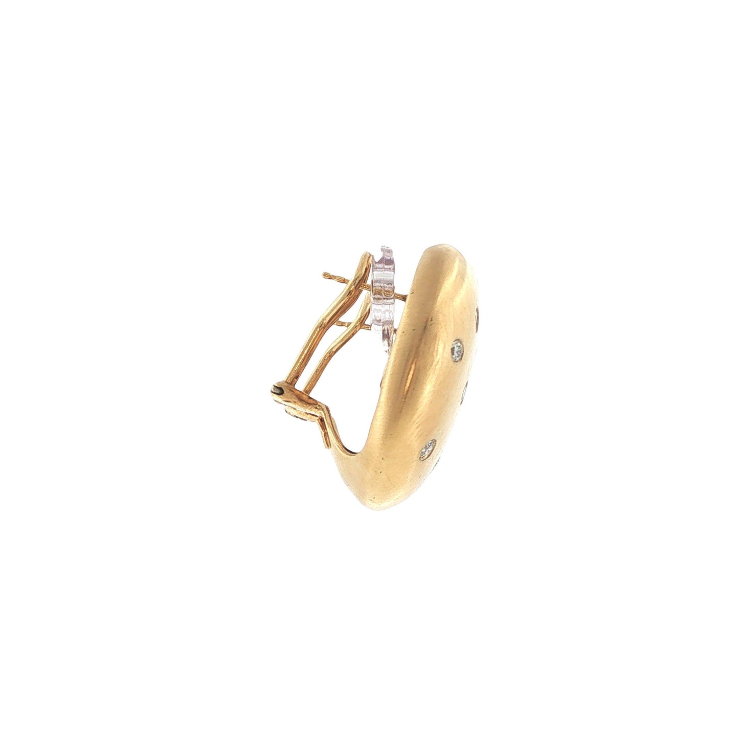 Italian ALS 14K Gold 0.78 Carat Diamond Disc Earrings