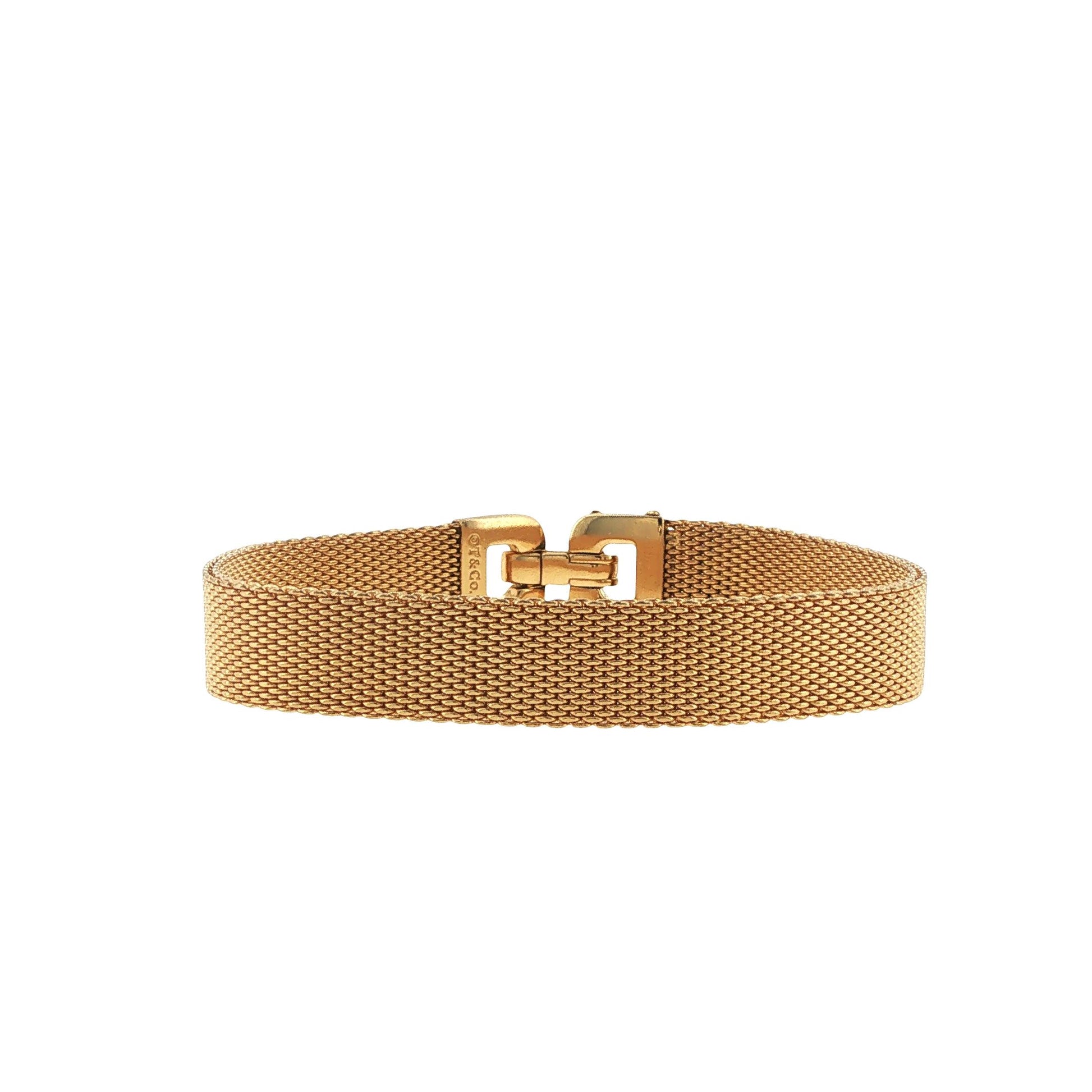 Vintage Tiffany & Co. 18K Gold Woven Mesh Bracelet