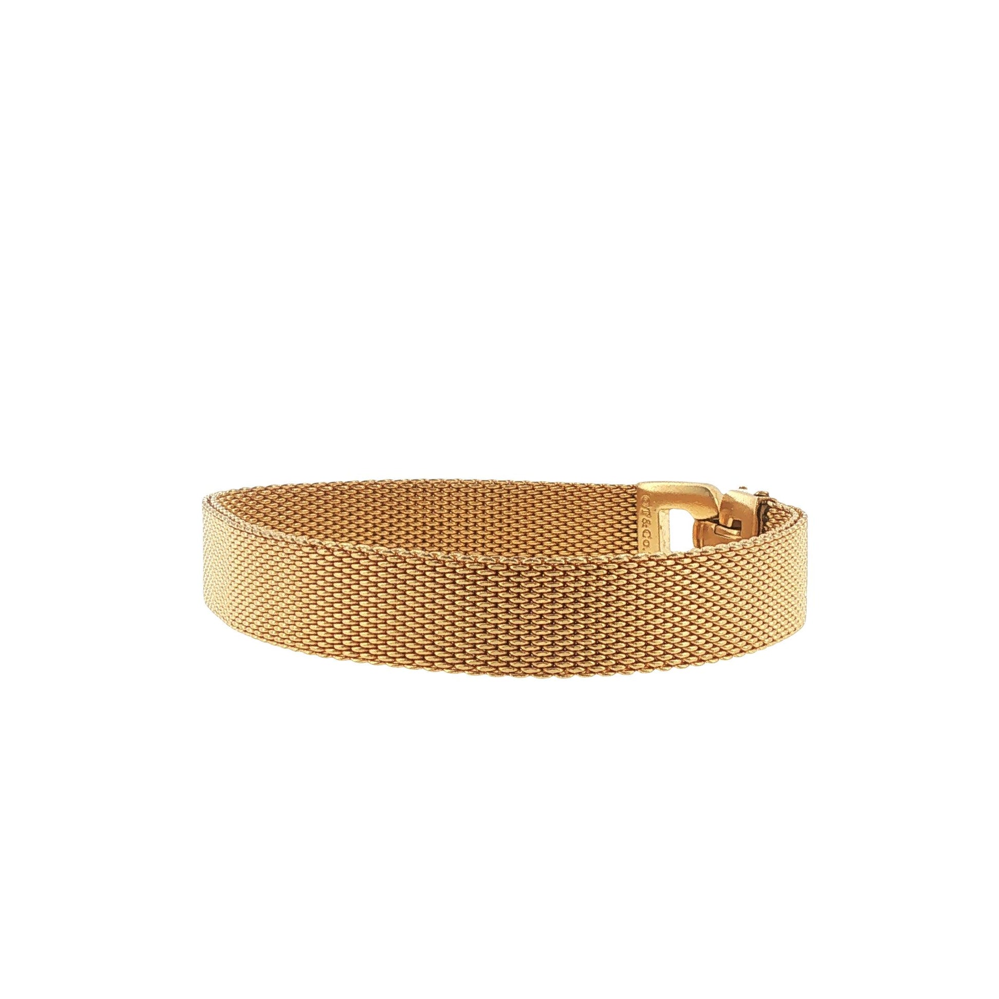 Vintage Tiffany & Co. 18K Gold Woven Mesh Bracelet
