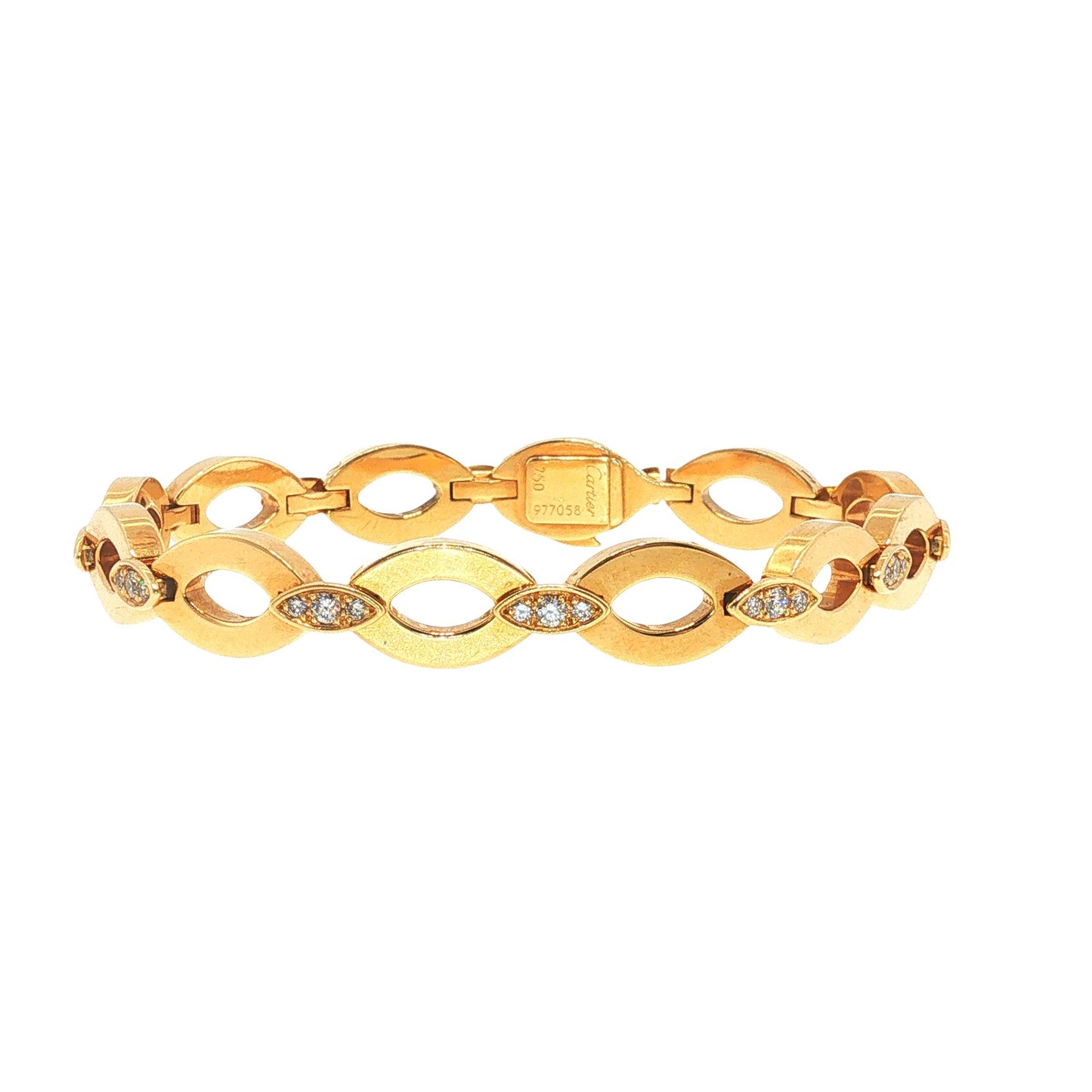 Vintage Cartier Diadea Diamond 18K Gold Bracelet