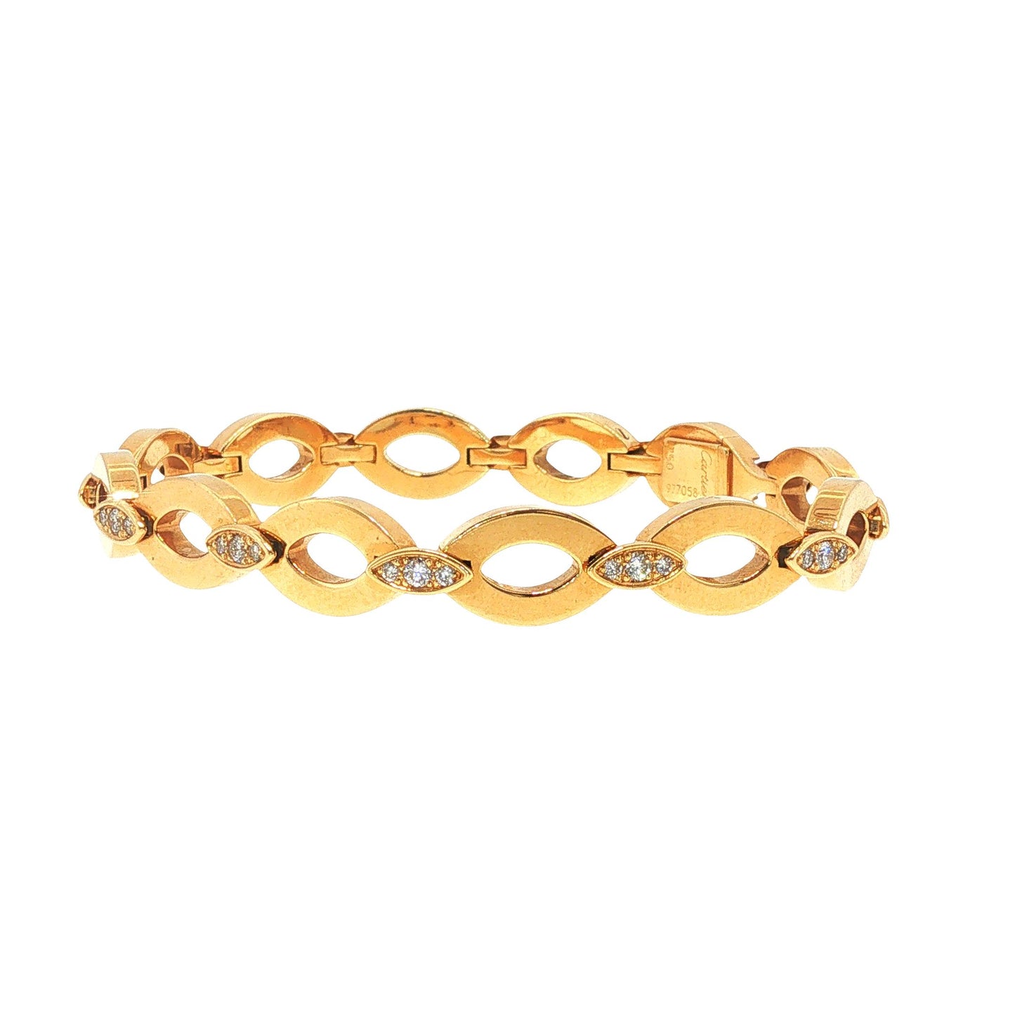 Vintage Cartier Diadea Diamond 18K Gold Bracelet