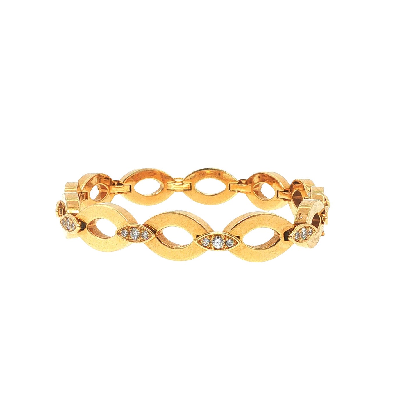 Vintage Cartier Diadea Diamond 18K Gold Bracelet