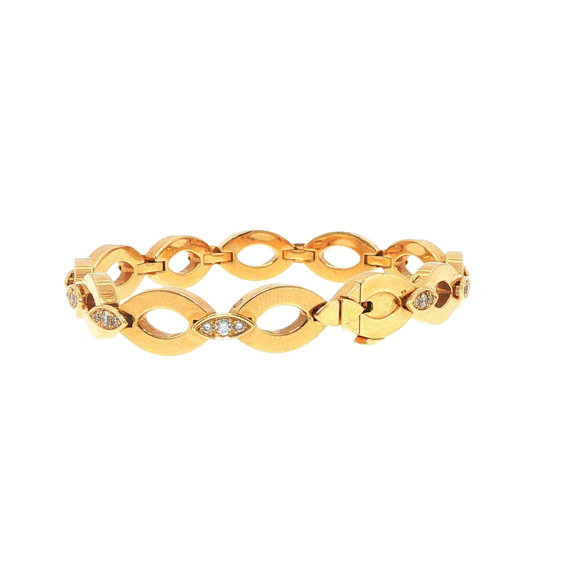 Vintage Cartier Diadea Diamond 18K Gold Bracelet