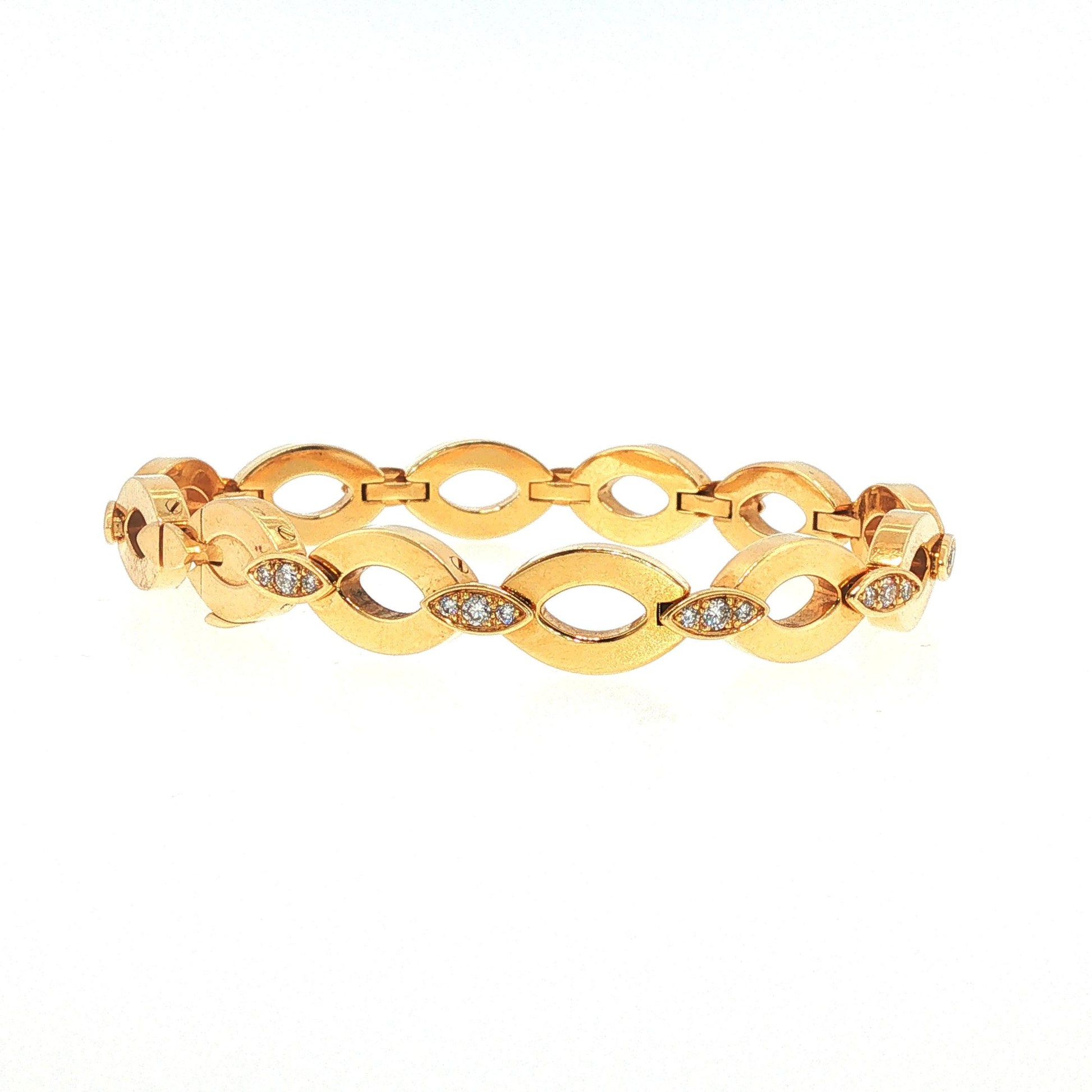 Vintage Cartier Diadea Diamond 18K Gold Bracelet