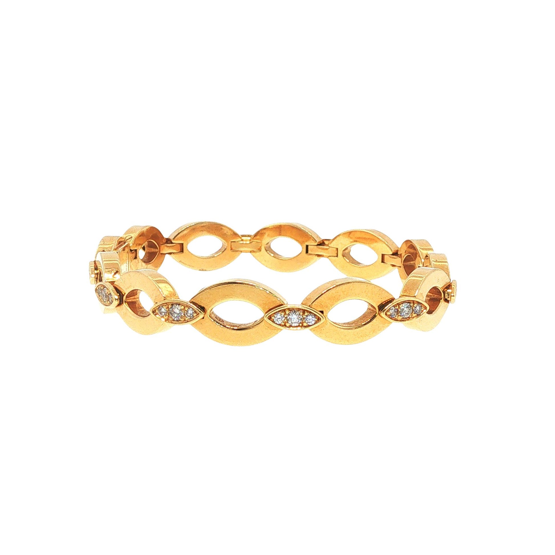 Vintage Cartier Diadea Diamond 18K Gold Bracelet
