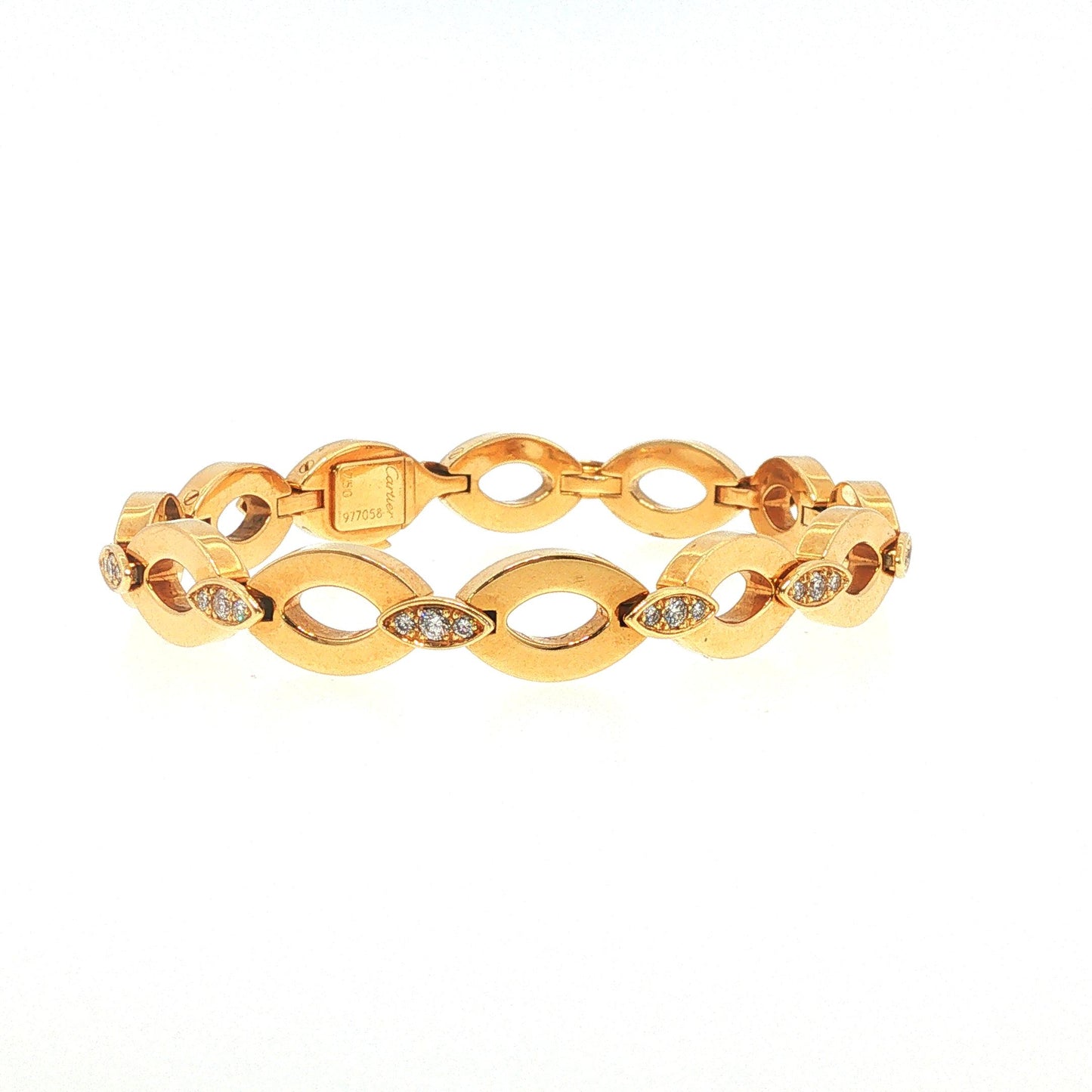 Vintage Cartier Diadea Diamond 18K Gold Bracelet