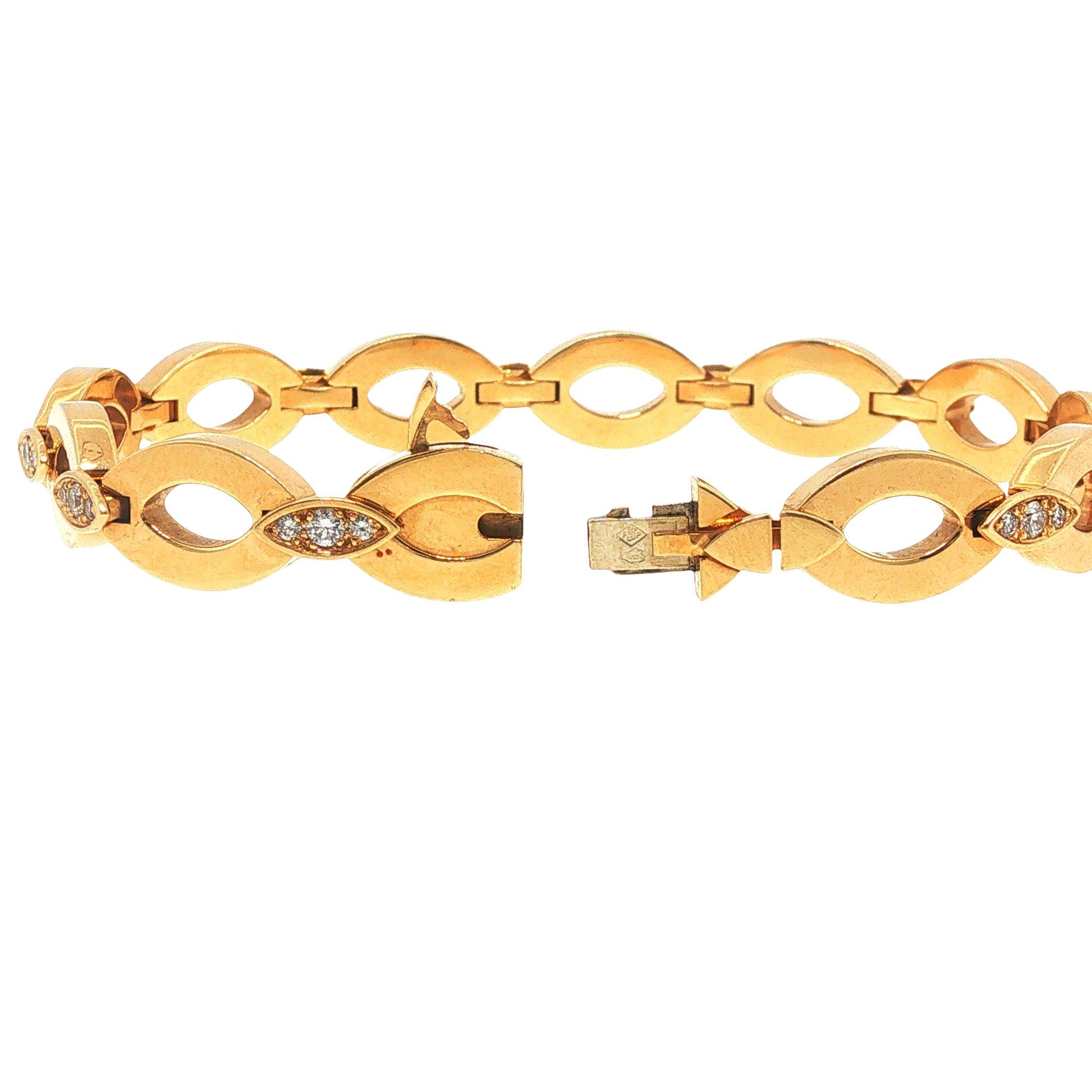 Vintage Cartier Diadea Diamond 18K Gold Bracelet