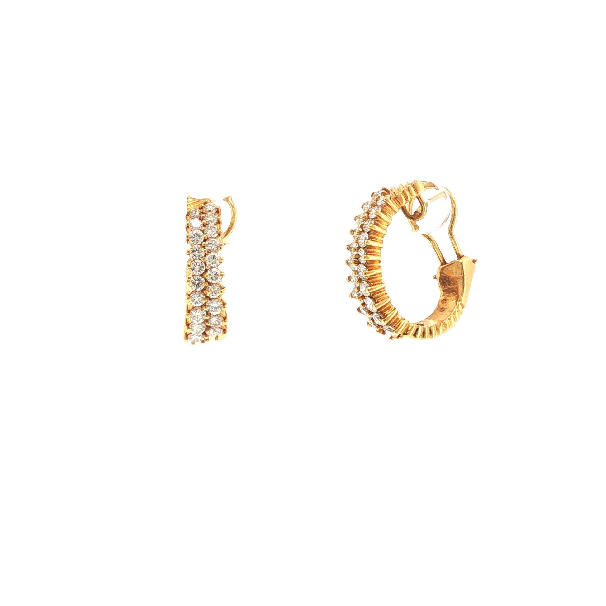 Hammerman Brothers 18K Gold Diamond Earrings