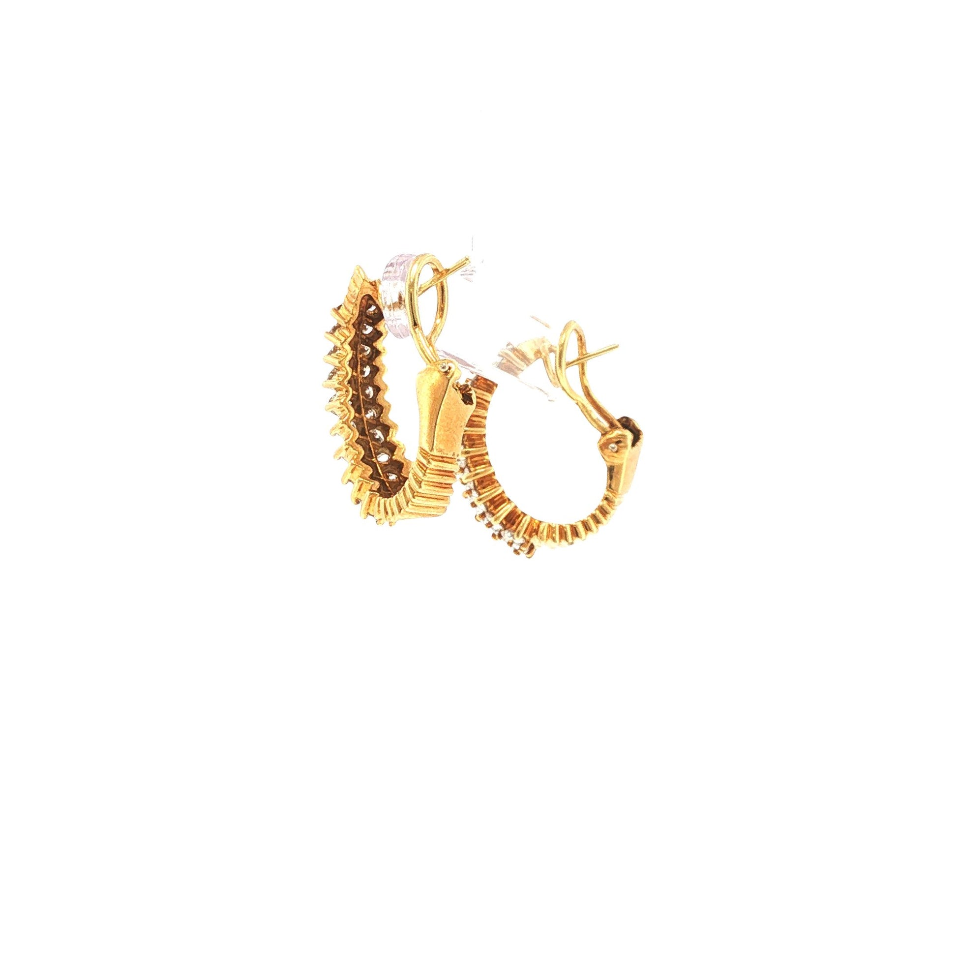 Hammerman Brothers 18K Gold Diamond Earrings
