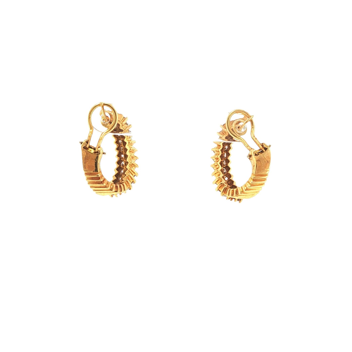 Hammerman Brothers 18K Gold Diamond Earrings
