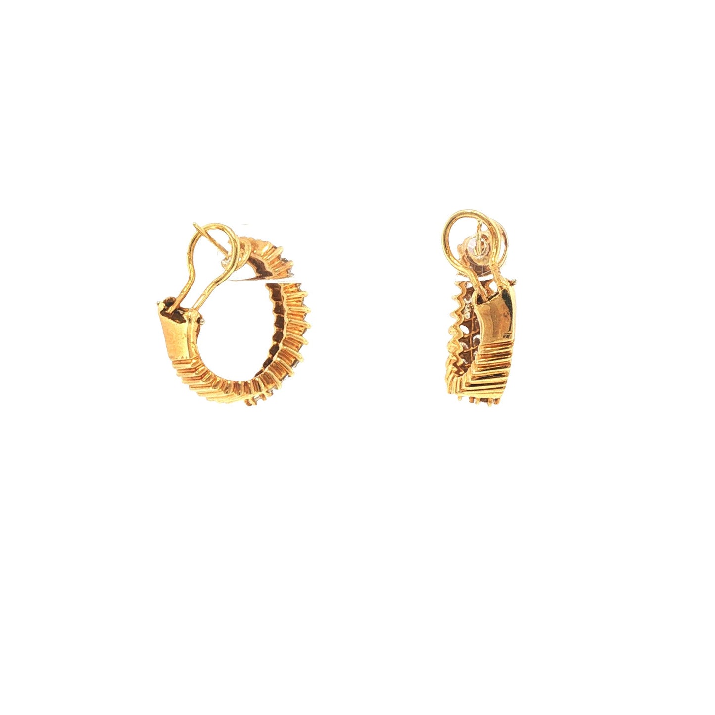 Hammerman Brothers 18K Gold Diamond Earrings