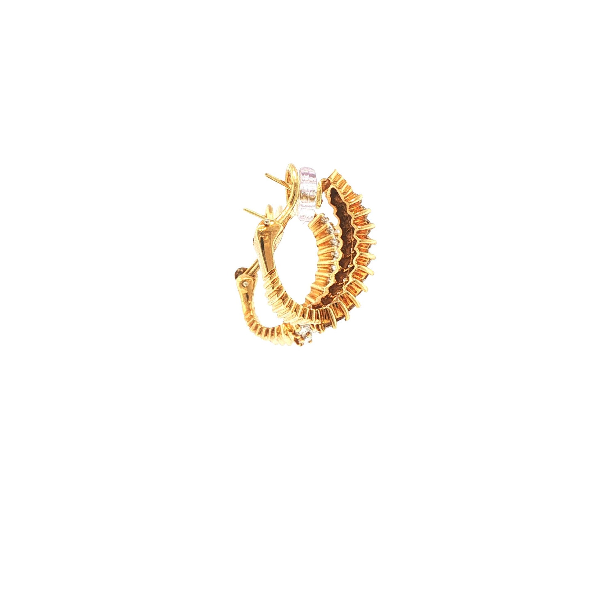 Hammerman Brothers 18K Gold Diamond Earrings