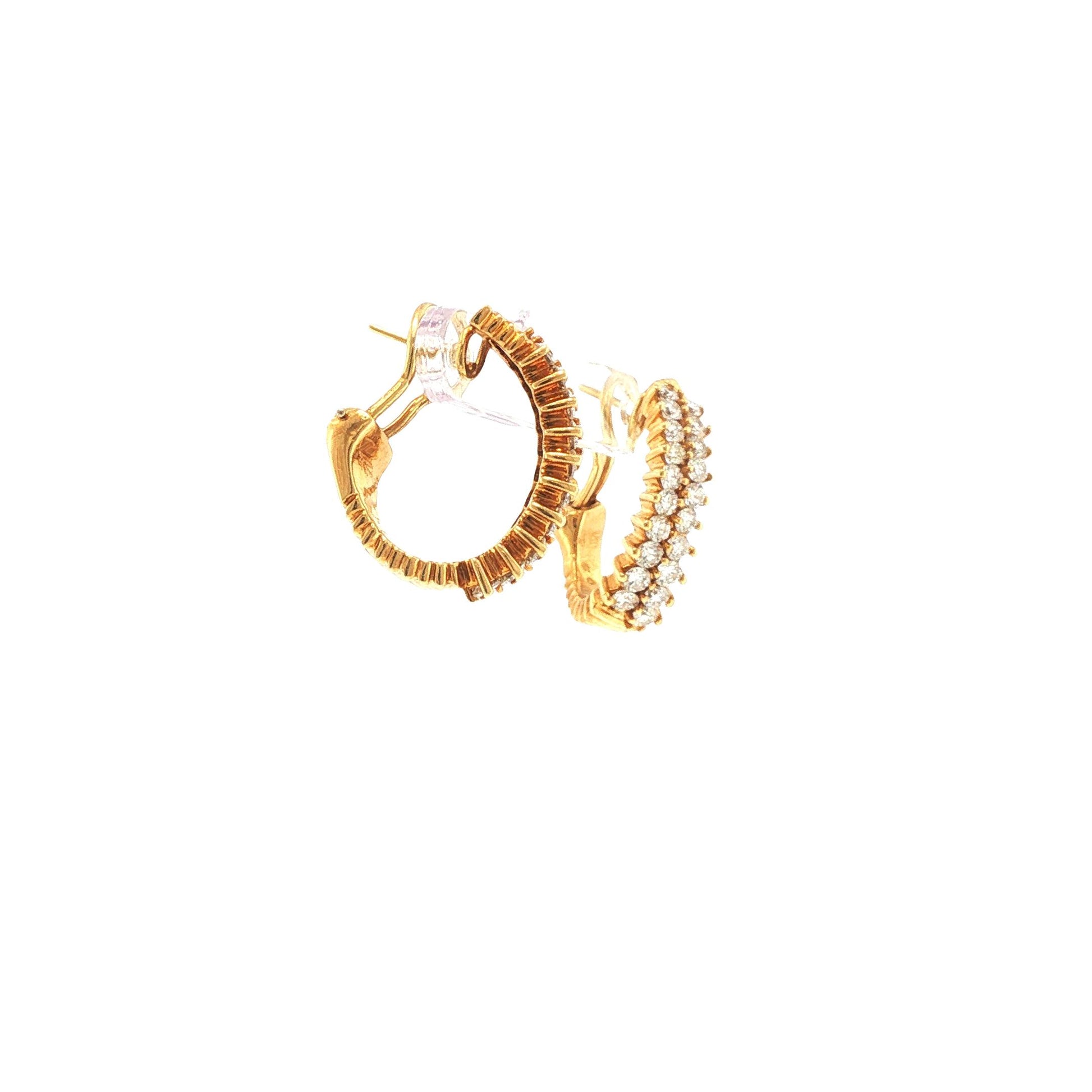 Hammerman Brothers 18K Gold Diamond Earrings