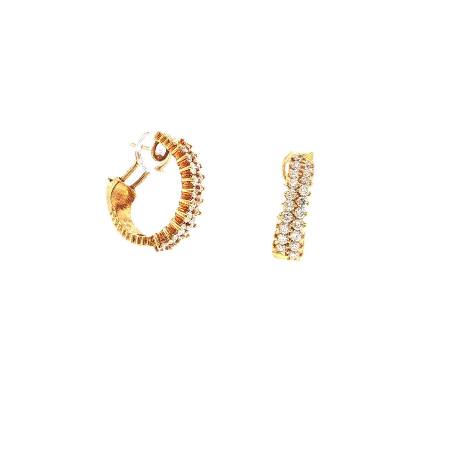 Hammerman Brothers 18K Gold Diamond Earrings