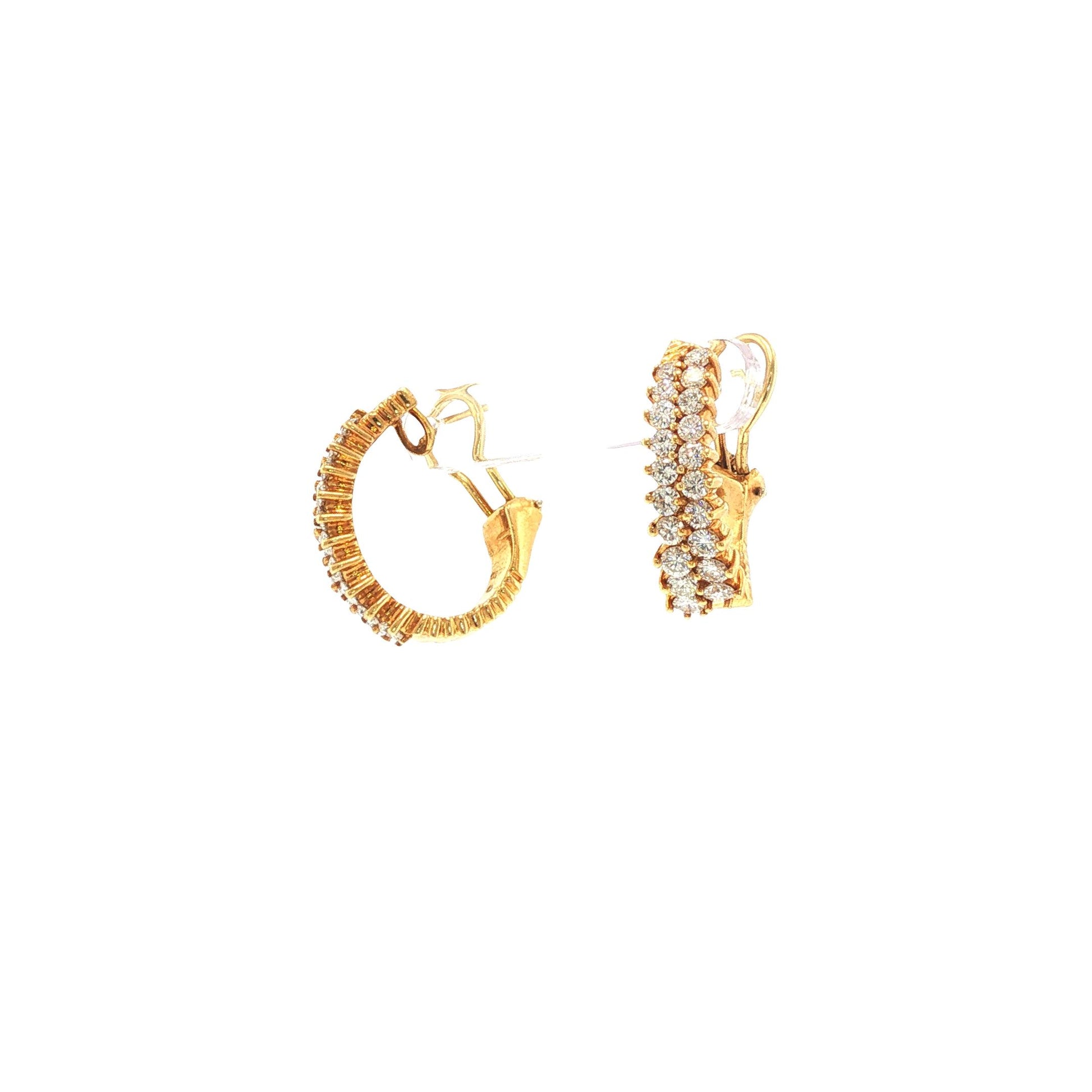 Hammerman Brothers 18K Gold Diamond Earrings