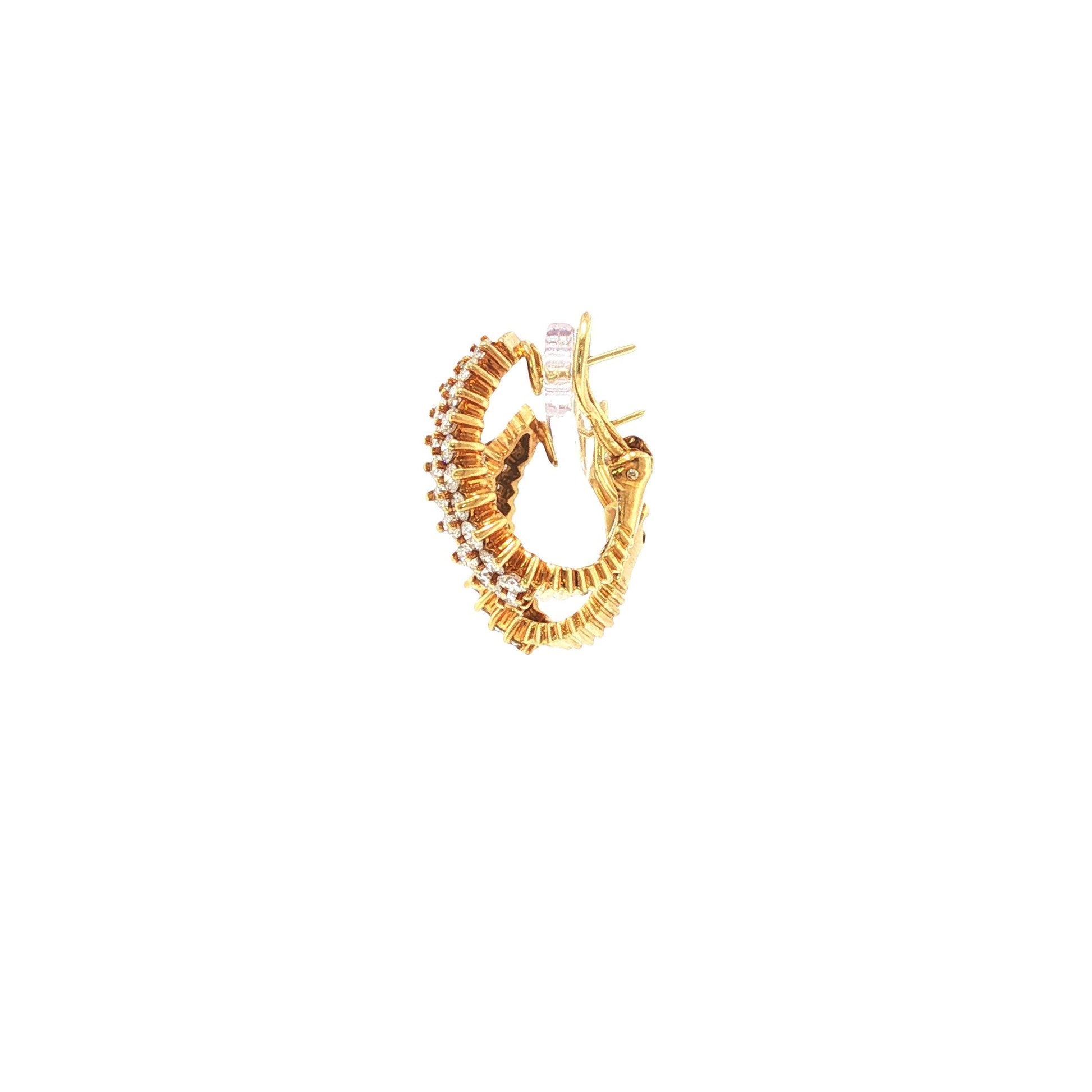 Hammerman Brothers 18K Gold Diamond Earrings