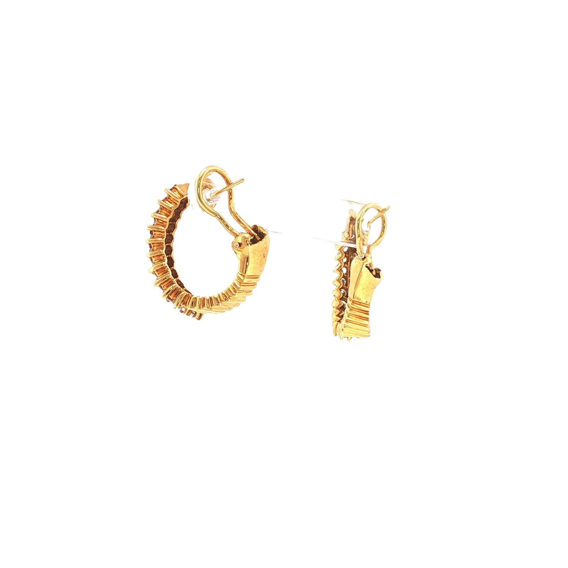 Hammerman Brothers 18K Gold Diamond Earrings