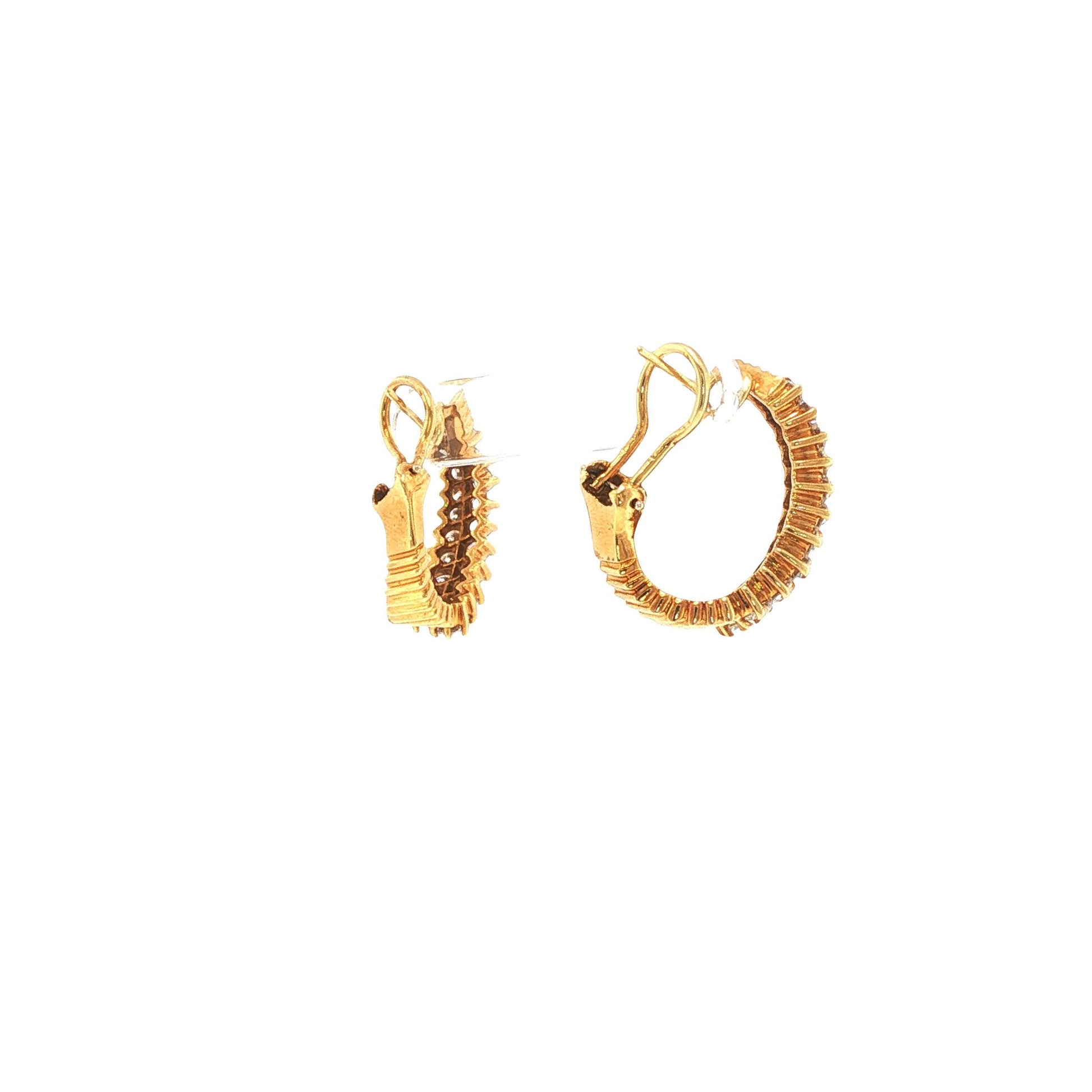 Hammerman Brothers 18K Gold Diamond Earrings