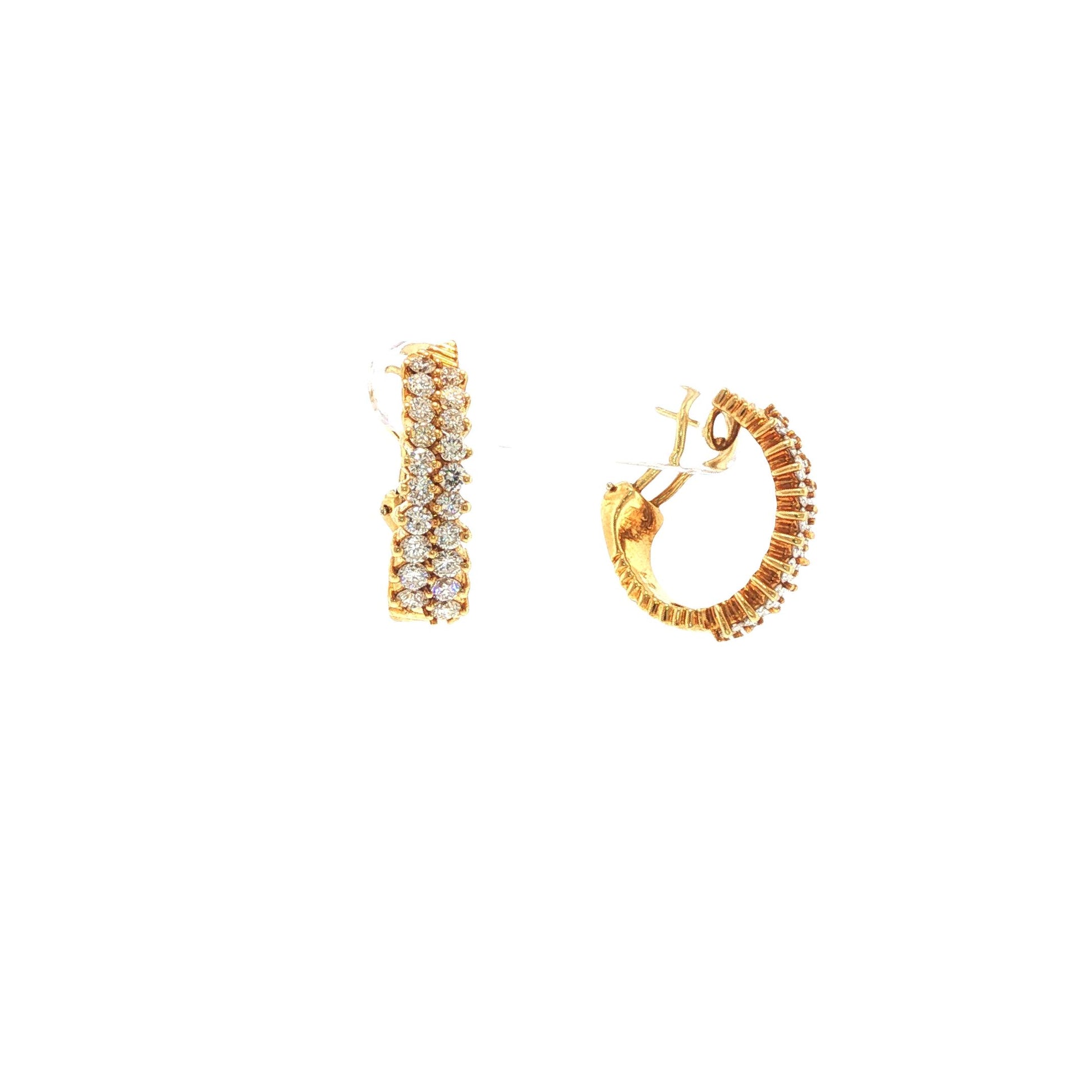 Hammerman Brothers 18K Gold Diamond Earrings