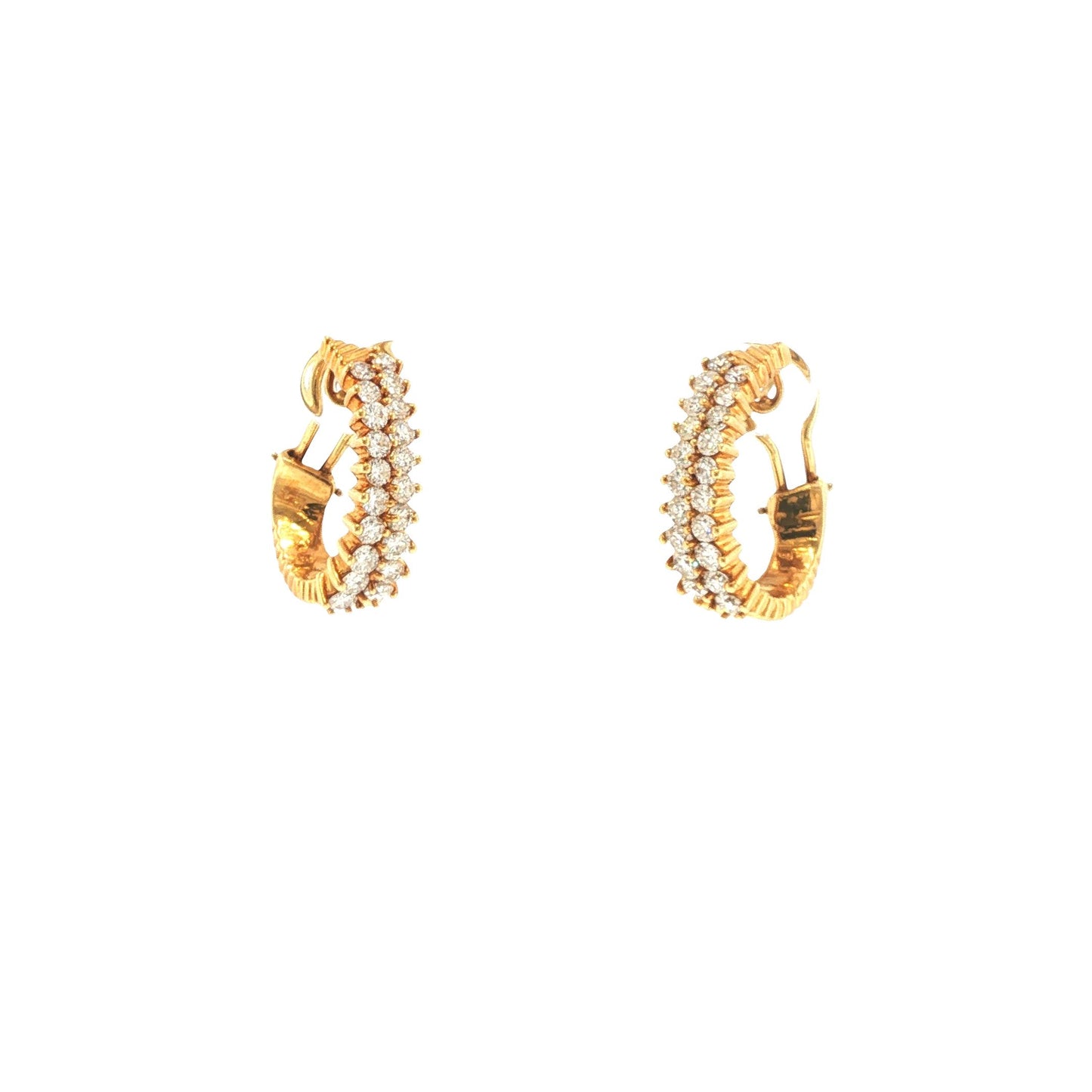 Hammerman Brothers 18K Gold Diamond Earrings