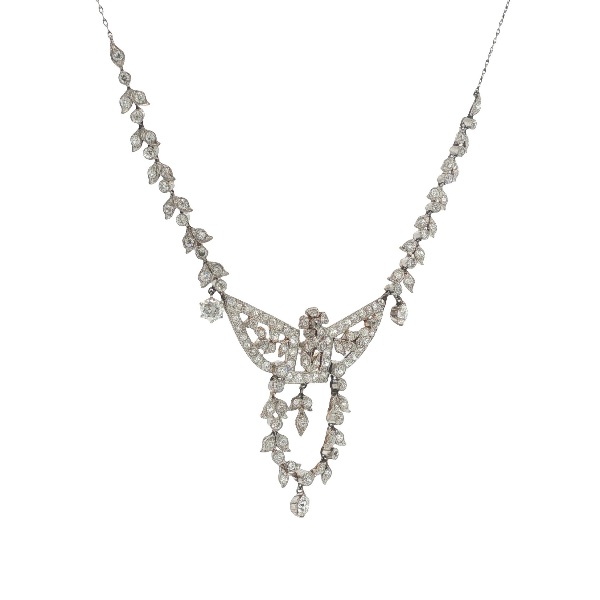 Edward Platinum 18K White Gold Diamond Necklace