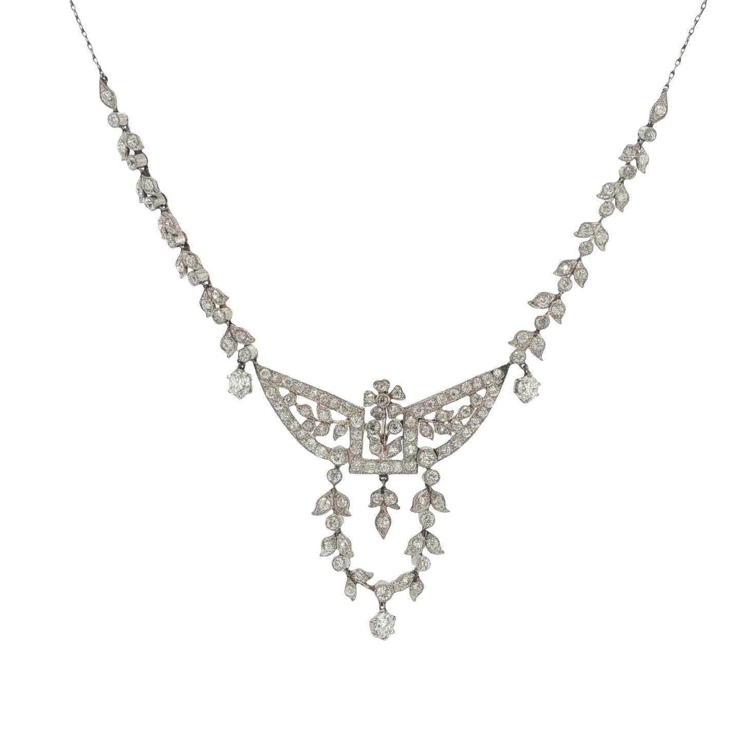 Edward Platinum 18K White Gold Diamond Necklace