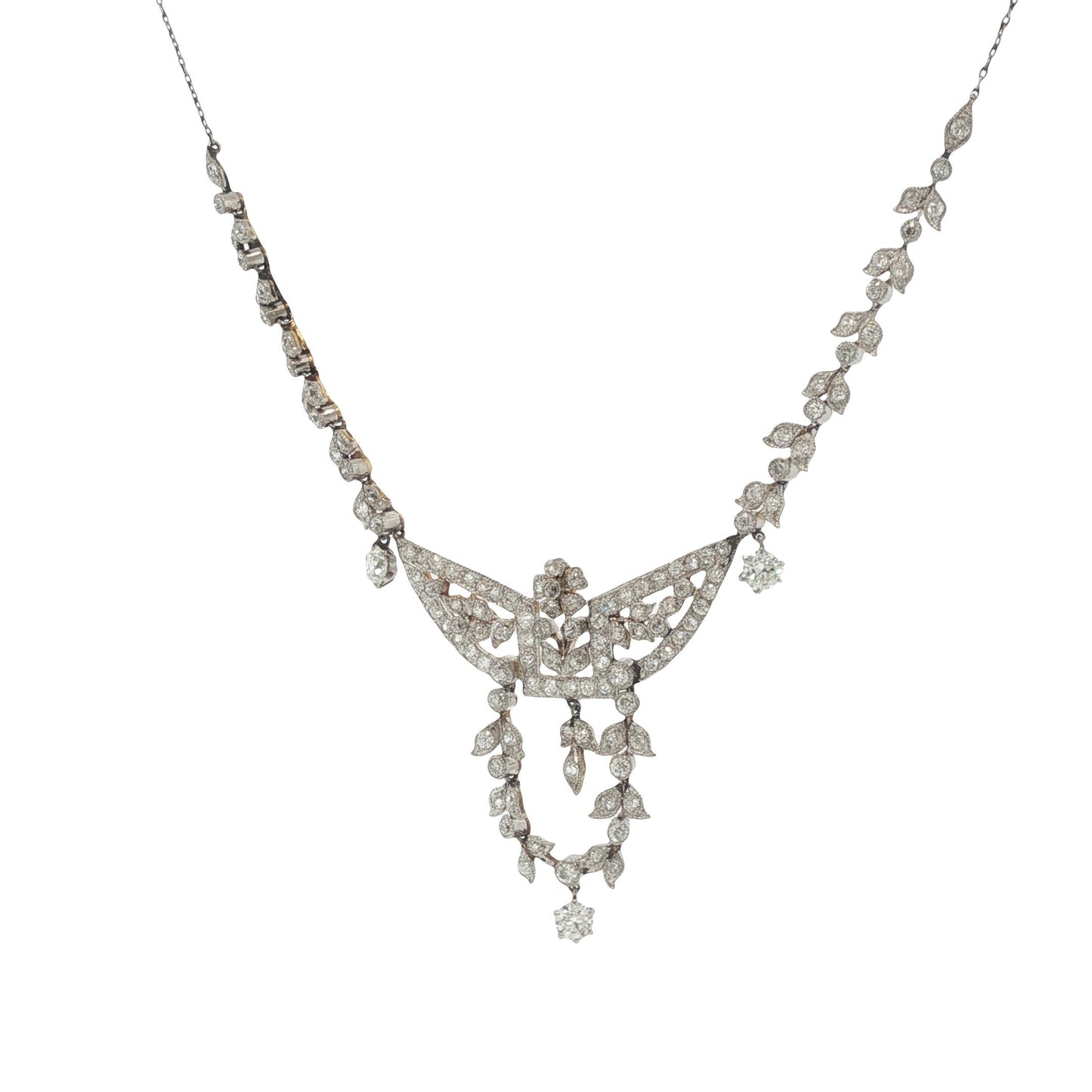 Edward Platinum 18K White Gold Diamond Necklace