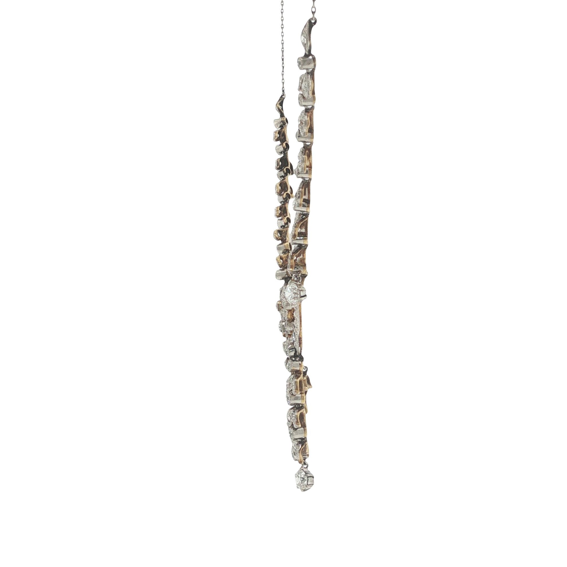 Edward Platinum 18K White Gold Diamond Necklace