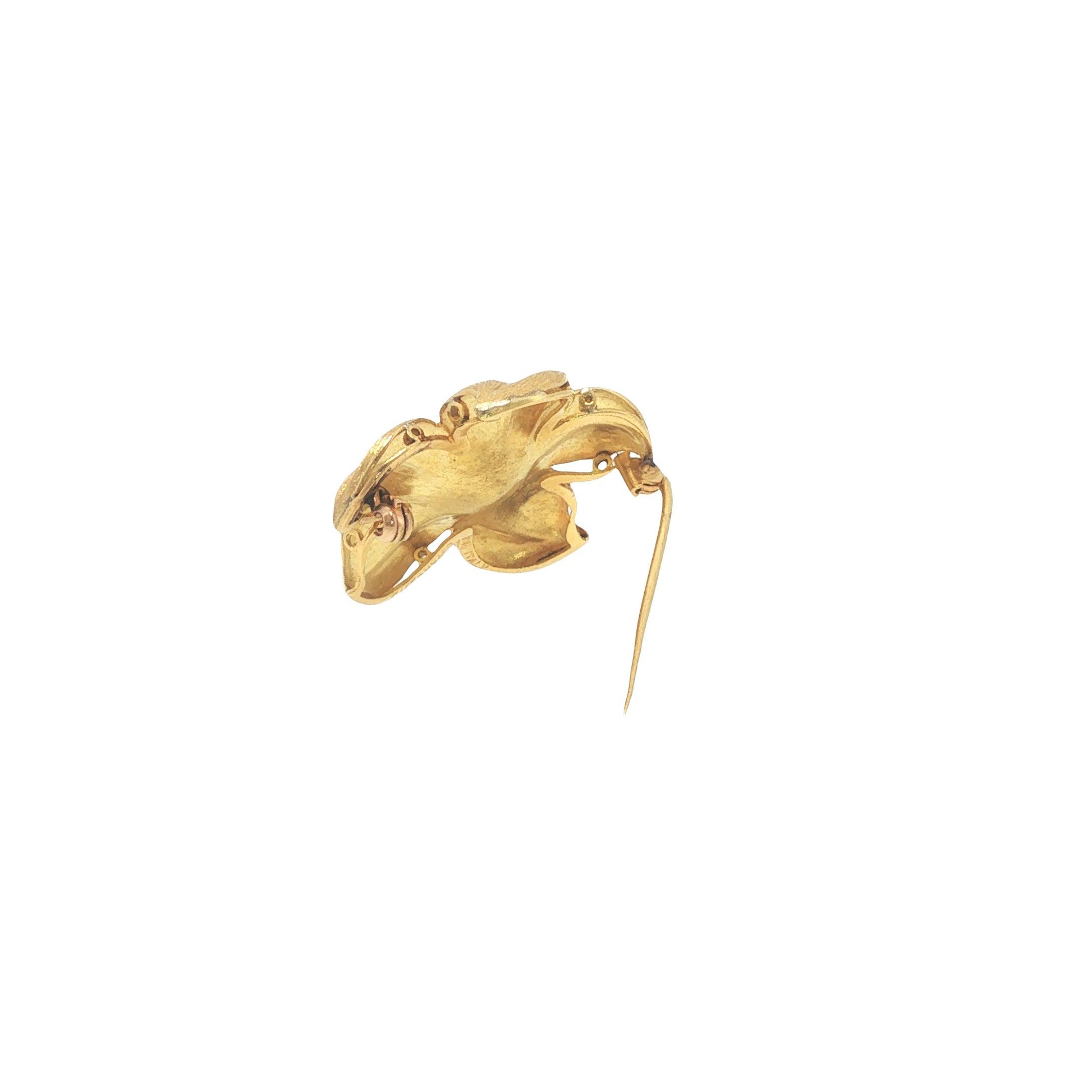 Vintage Tiffany & Co. 18K Sapphire & Diamond Flower Brooch Pin