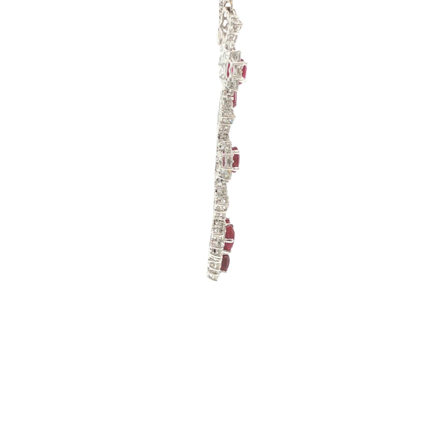 Platinum 6.30 Carat Ruby & 6.70 Carat Diamond Expandable Bracelet