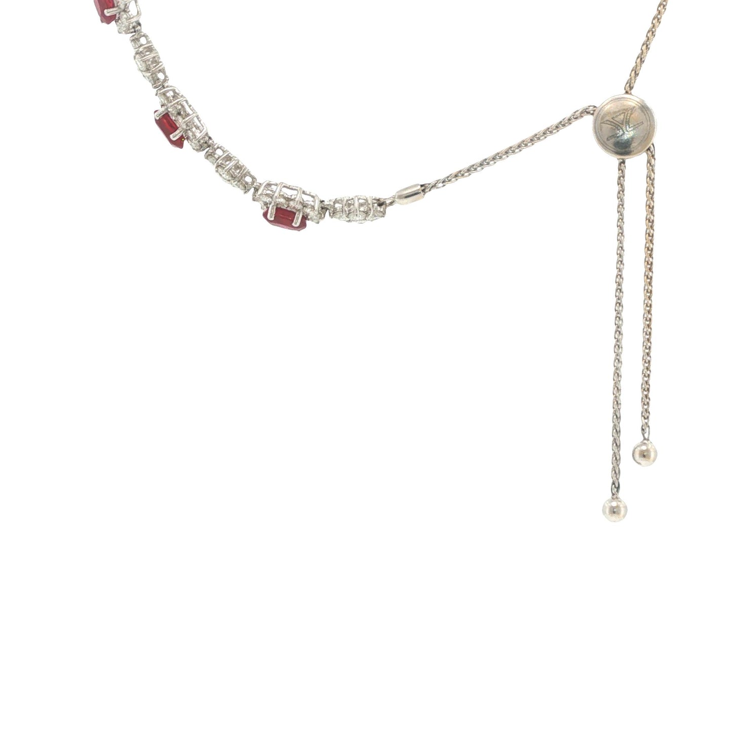 Platinum 6.30 Carat Ruby & 6.70 Carat Diamond Expandable Bracelet