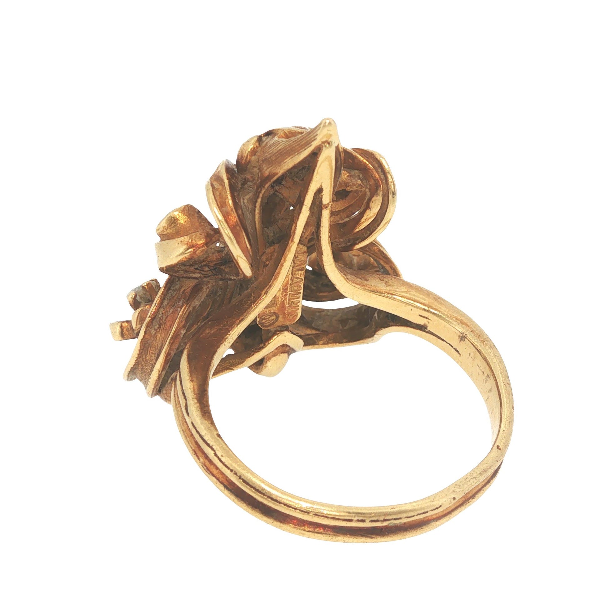 Ilias Lalaounis 18K Gold Sapphire & Diamond Sculptural Ring