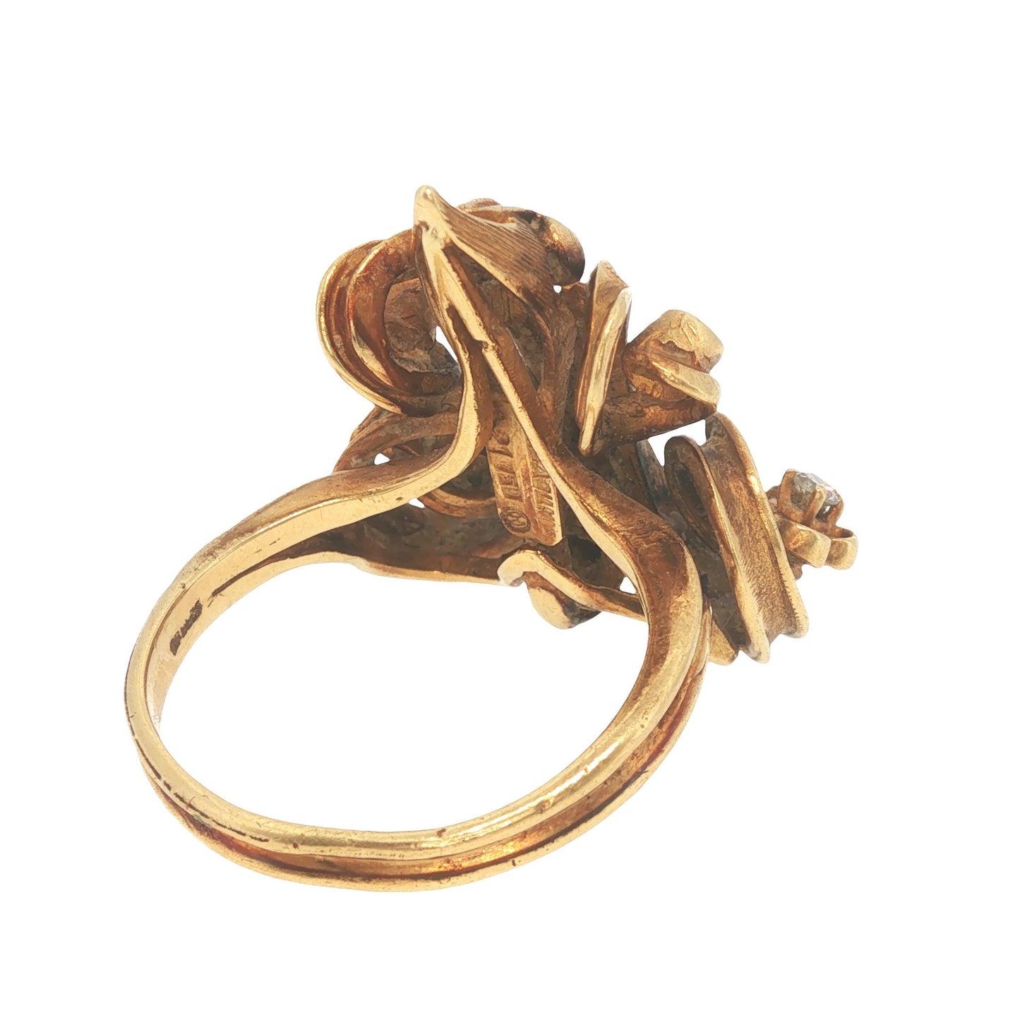 Ilias Lalaounis 18K Gold Sapphire & Diamond Sculptural Ring
