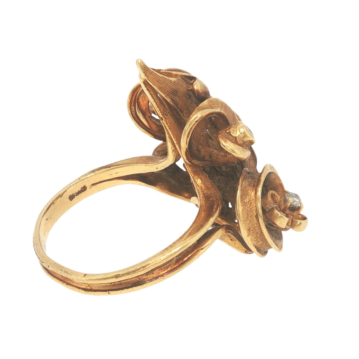 Ilias Lalaounis 18K Gold Sapphire & Diamond Sculptural Ring
