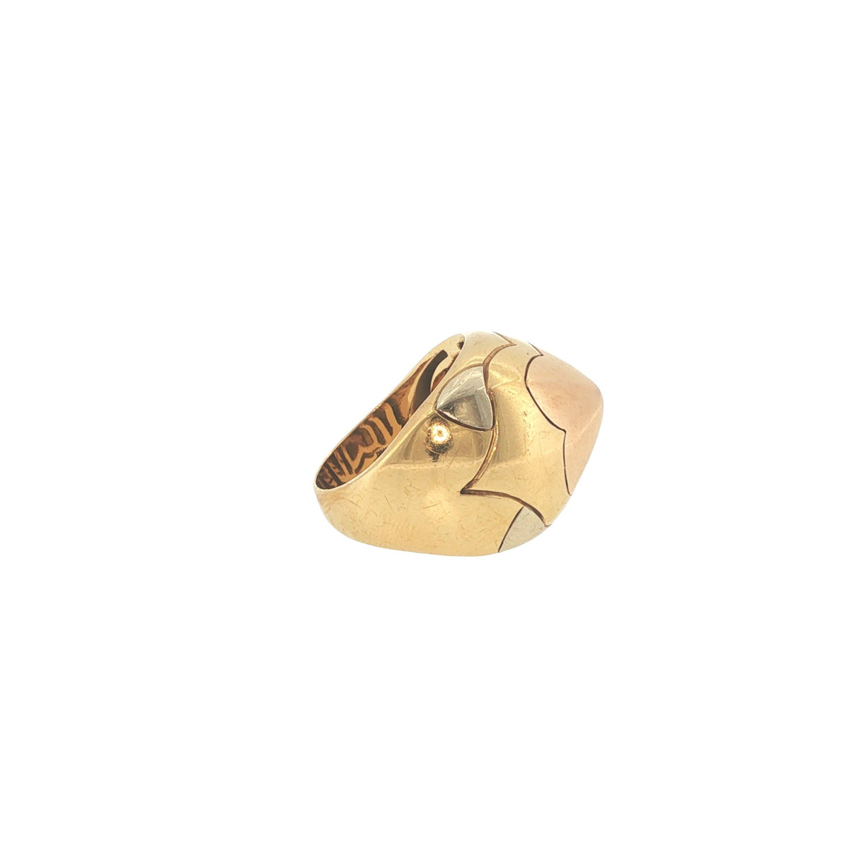 Vintage Bulgari Roma 18K Gold Pyramid Ring