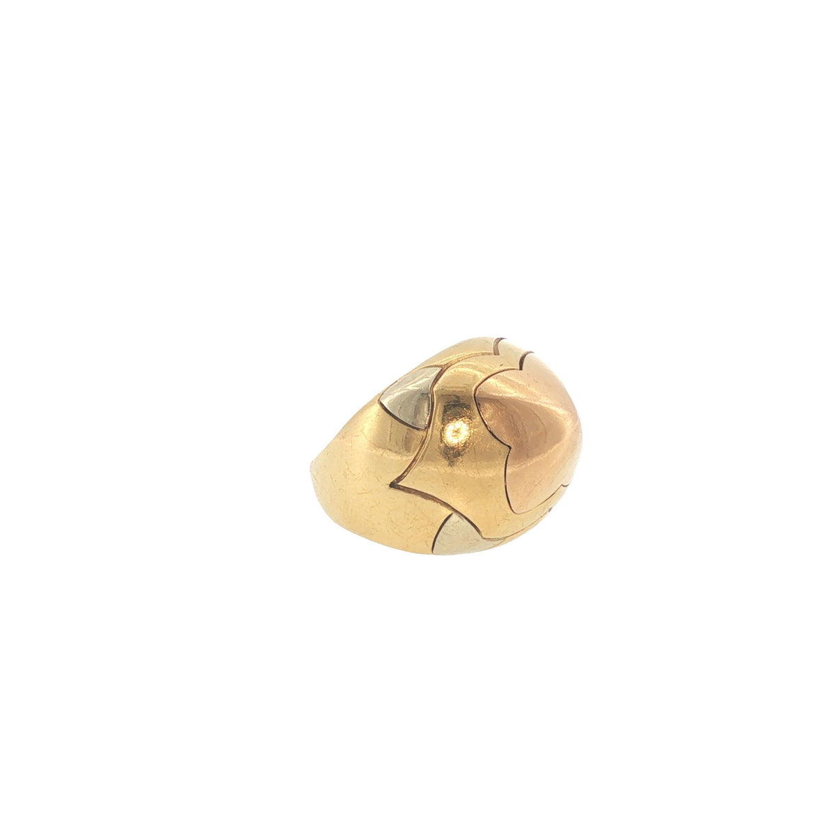 Vintage Bulgari Roma 18K Gold Pyramid Ring