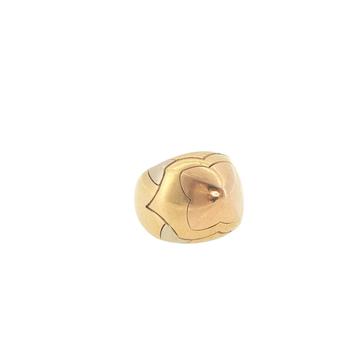 Vintage Bulgari Roma 18K Gold Pyramid Ring