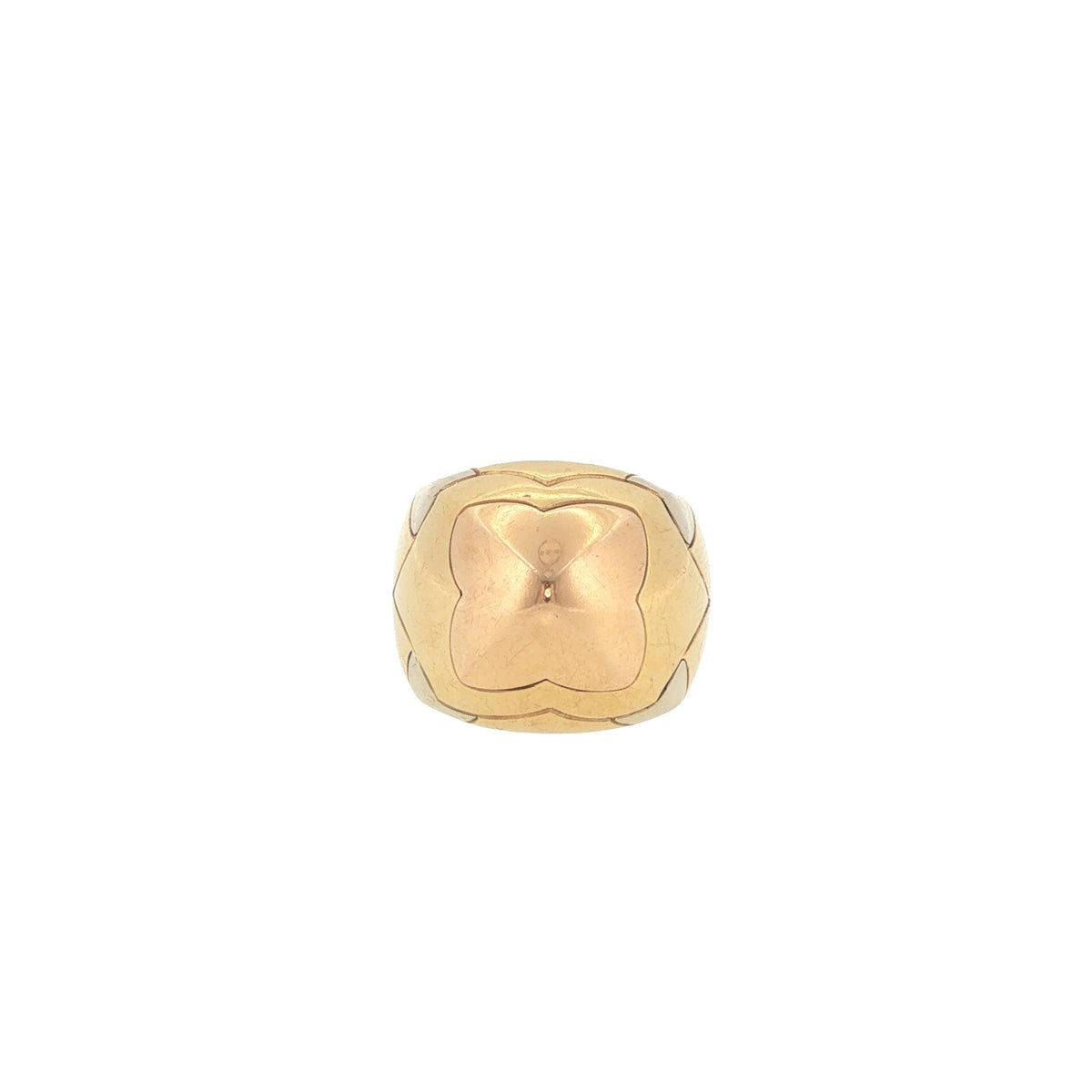 Vintage Bulgari Roma 18K Gold Pyramid Ring