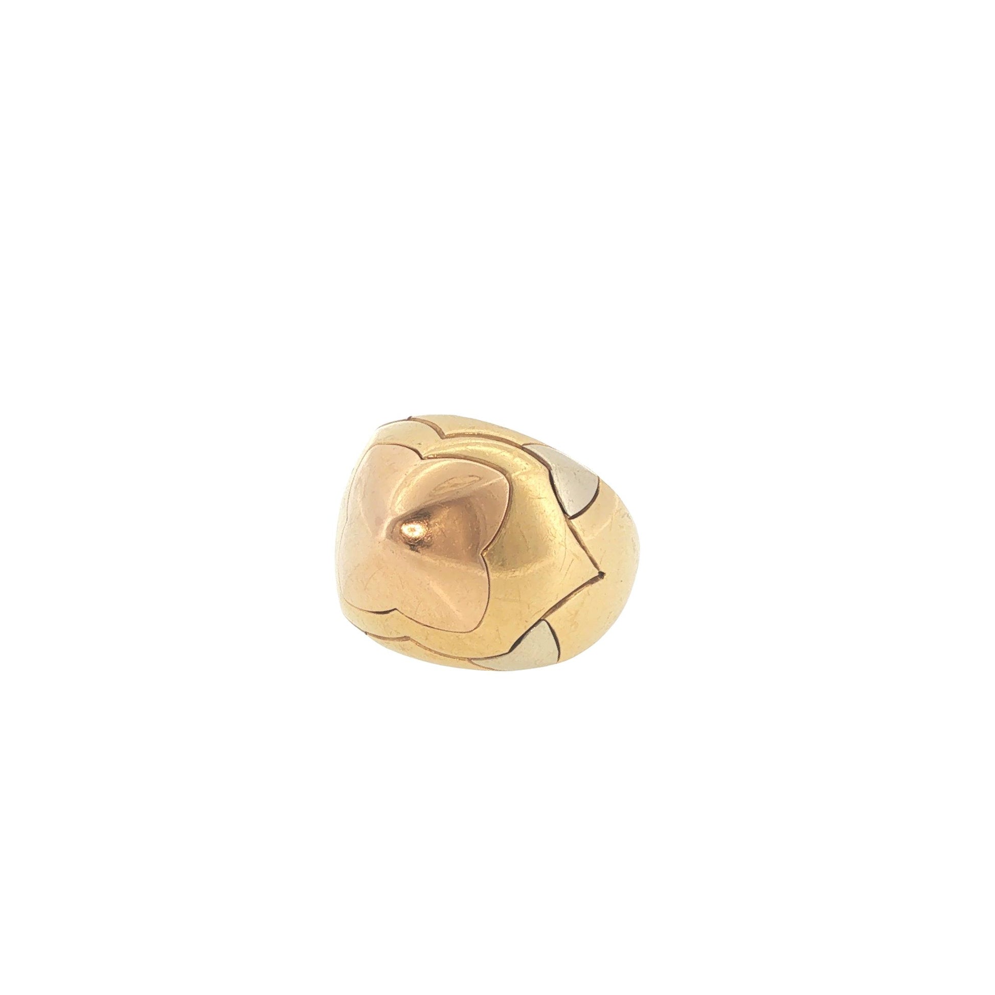 Vintage Bulgari Roma 18K Gold Pyramid Ring
