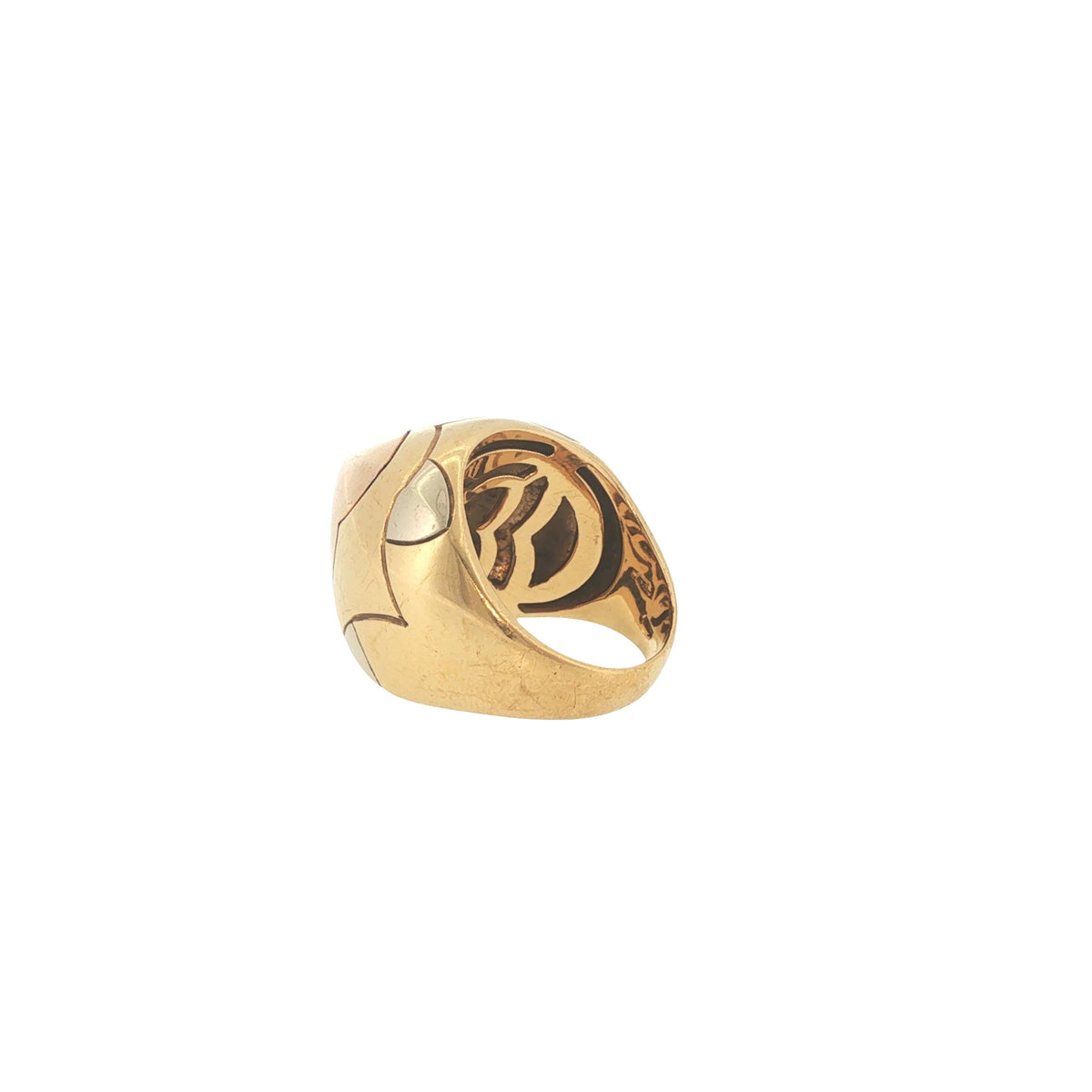 Vintage Bulgari Roma 18K Gold Pyramid Ring