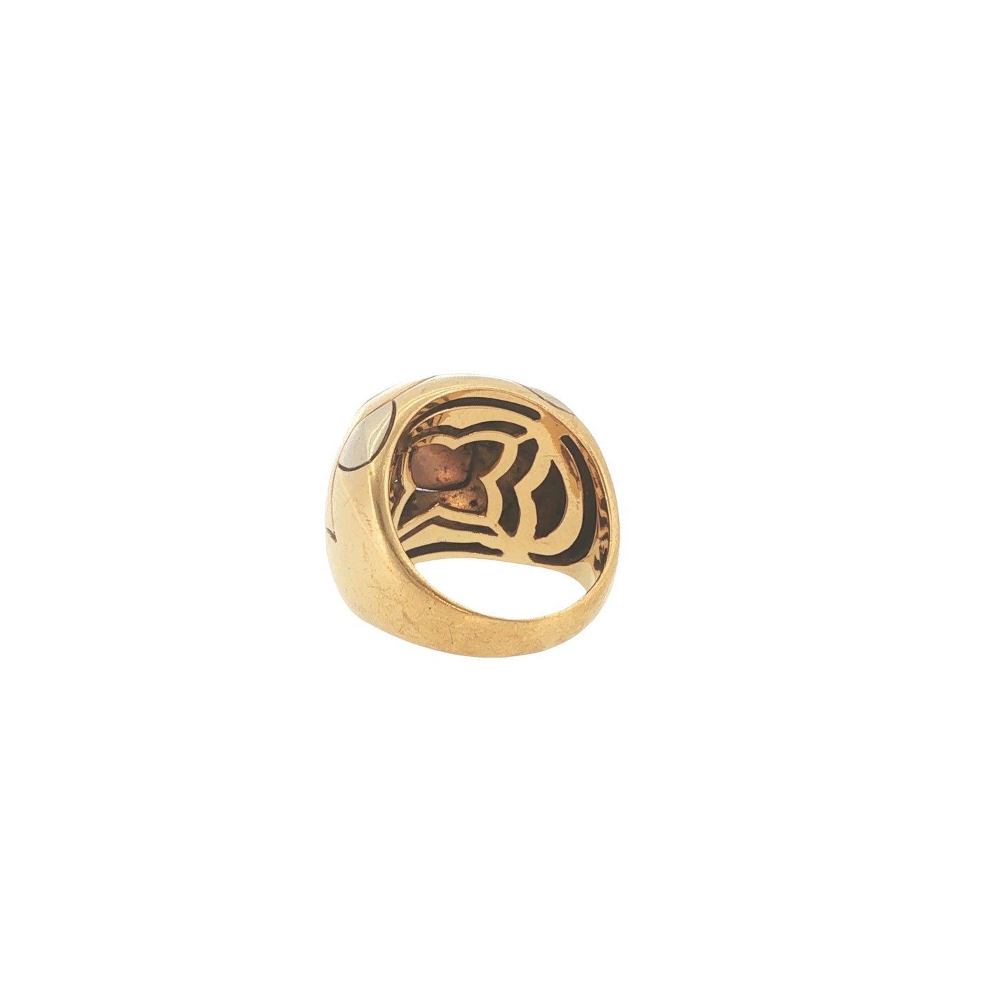 Vintage Bulgari Roma 18K Gold Pyramid Ring