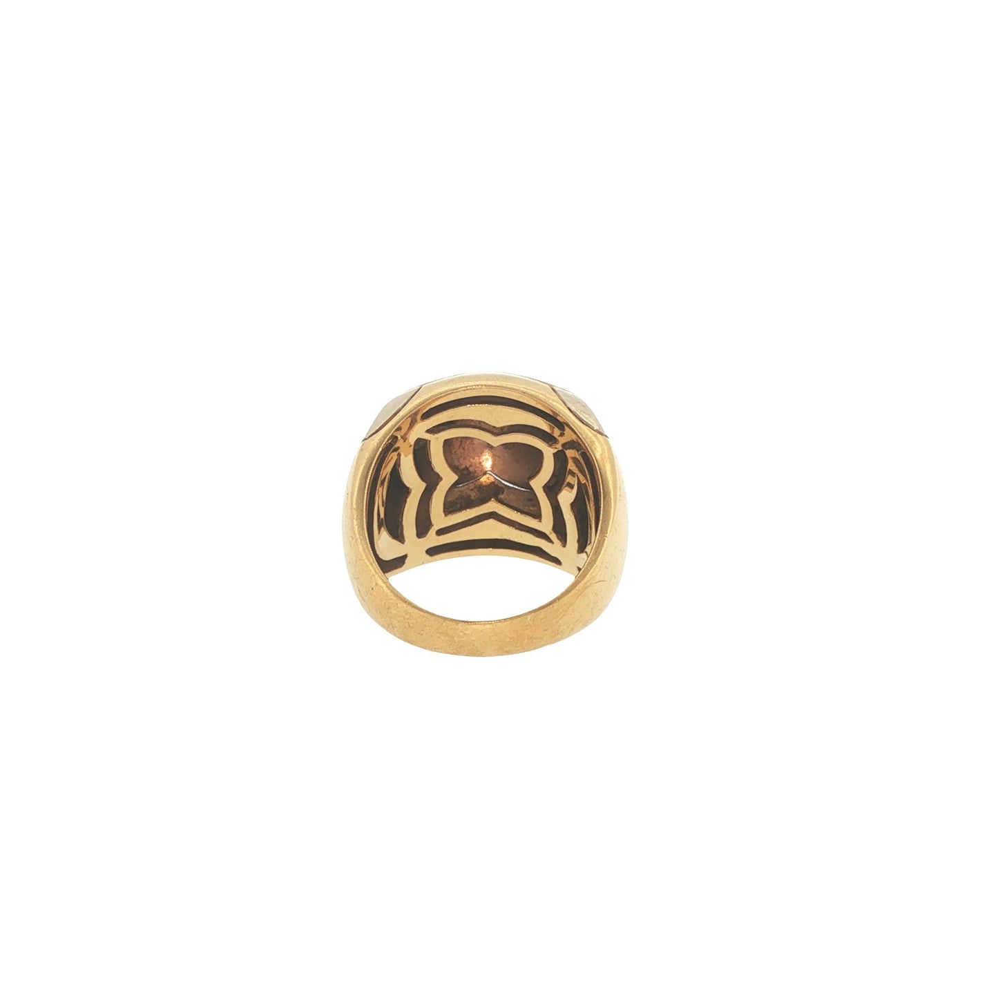 Vintage Bulgari Roma 18K Gold Pyramid Ring