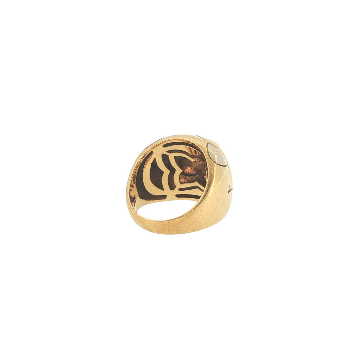 Vintage Bulgari Roma 18K Gold Pyramid Ring
