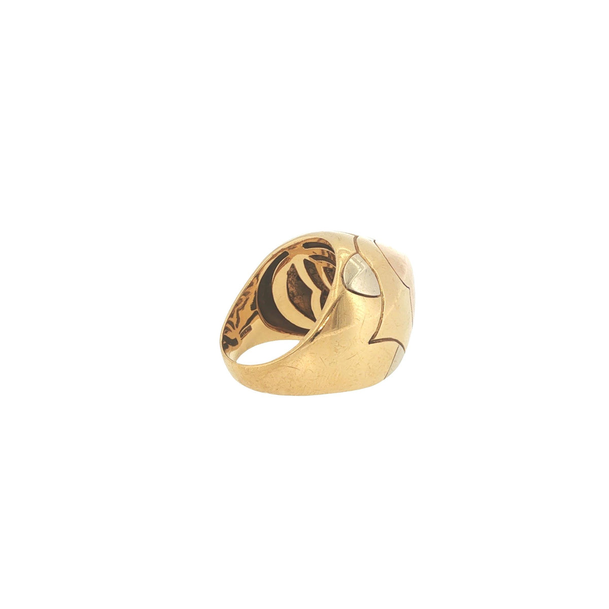 Vintage Bulgari Roma 18K Gold Pyramid Ring