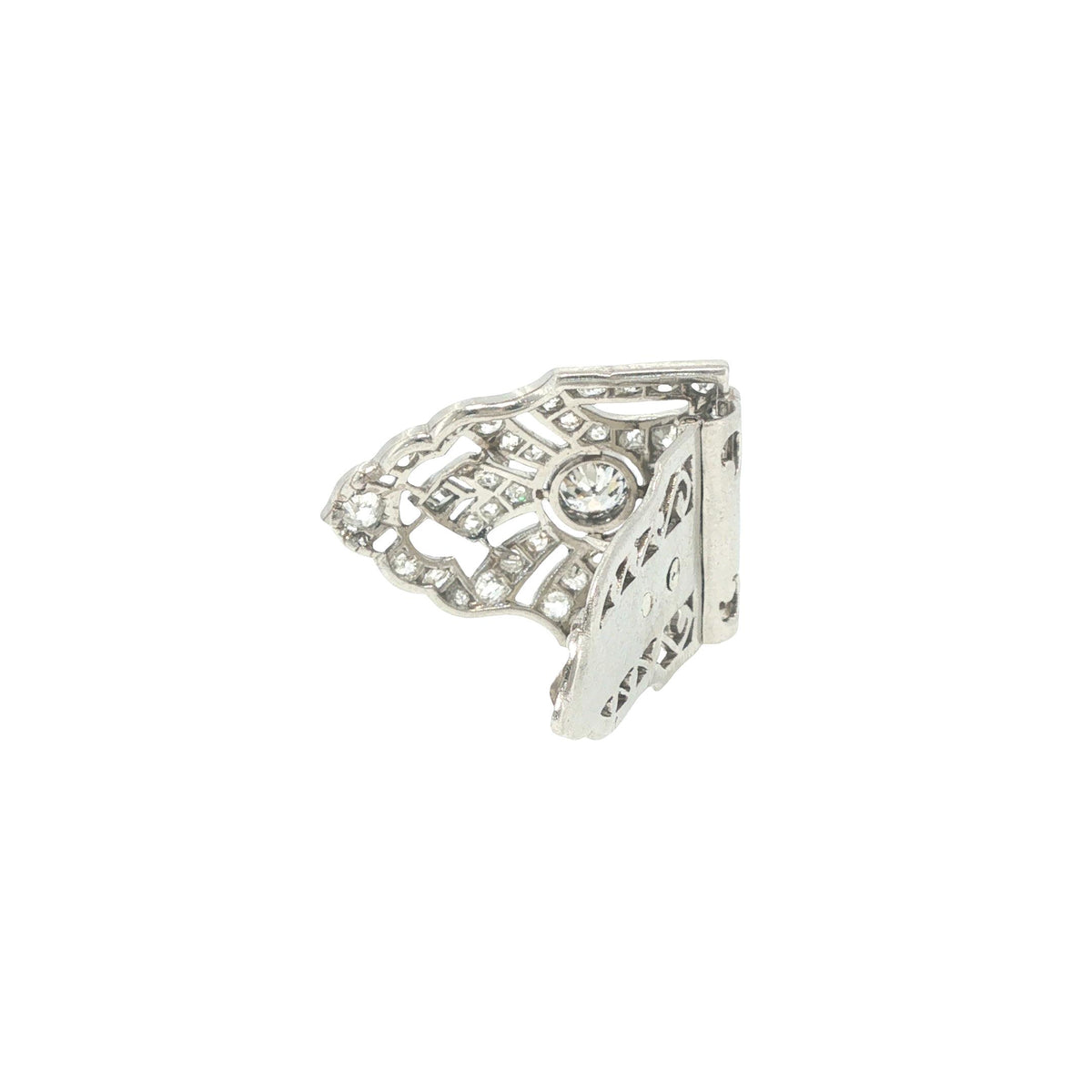 Art Deco Platinum Diamond Clip