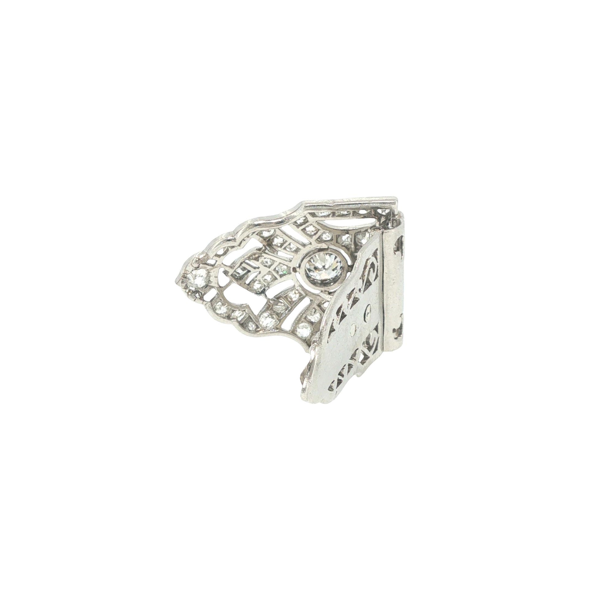 Art Deco Platinum Diamond Clip