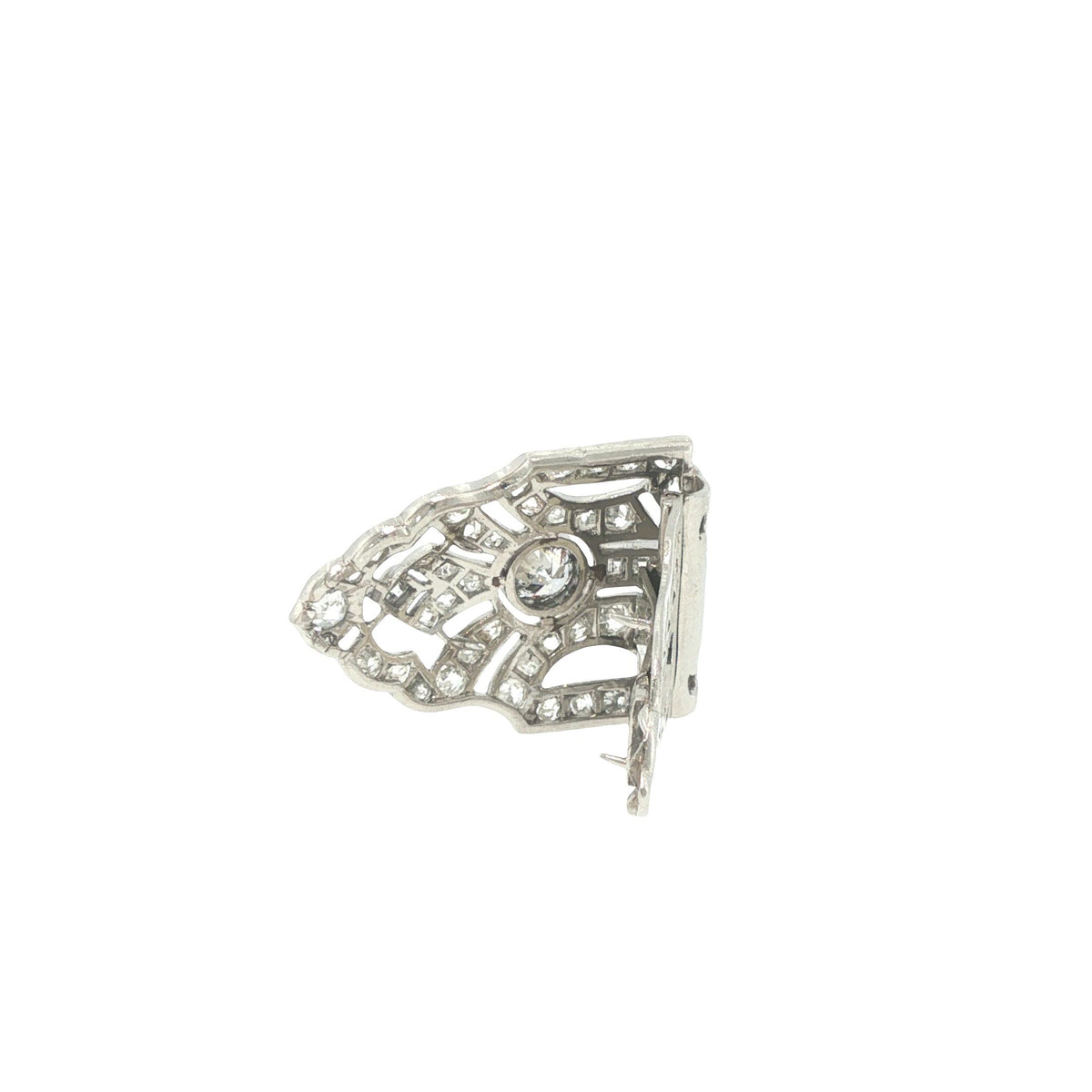 Art Deco Platinum Diamond Clip